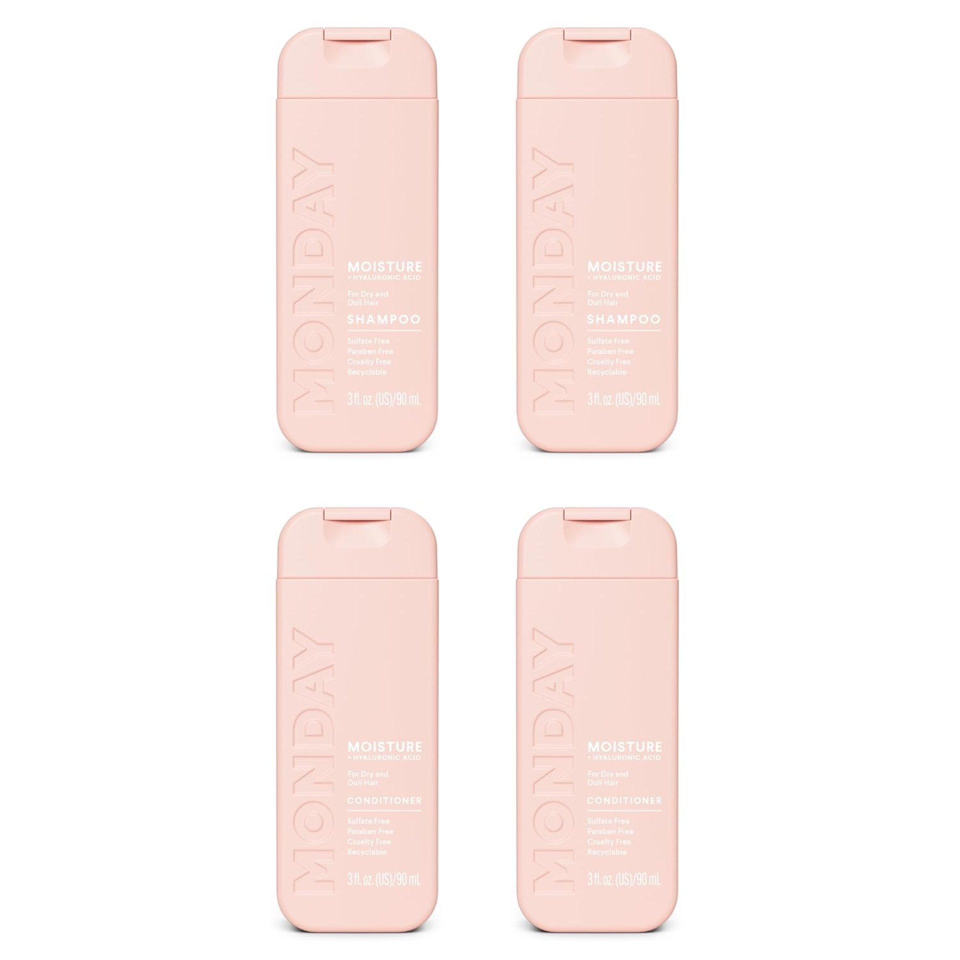 Monday Haircare Moisture Shampoo & Conditioner Travel Pack – 3oz, 90ML Travel Kit (2 x Shampoo,2 x Conditioner) Monday Haircare Moisture Shampoo & Conditioner Travel Pack – 3oz, 90ML Travel Kit (2 x Shampoo,2 x Conditioner)