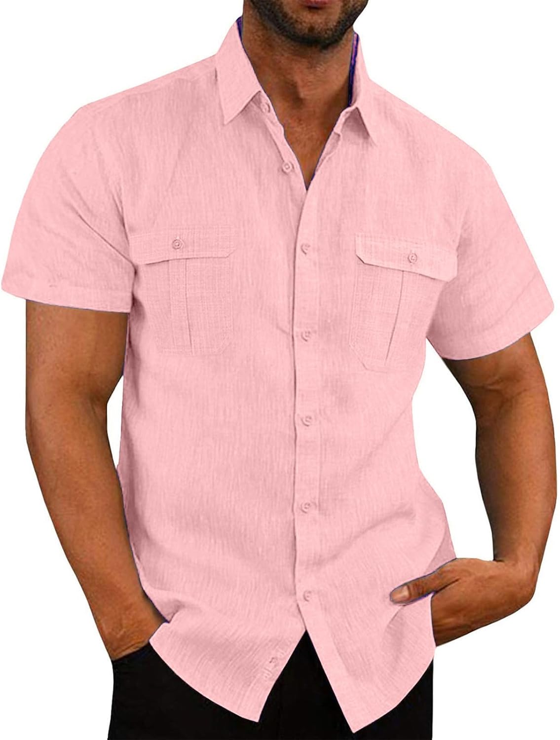 Mens Shirts 2024 Summer Cotton Linen Casual Beach T Shirts Button Down Short Sleeve Men Big and Tall Regular Fit Tops Mens Shirts 2024 Summer Cotton Linen Casual Beach T Shirts Button Down Short Sleeve Men Big and Tall Regular Fit Tops