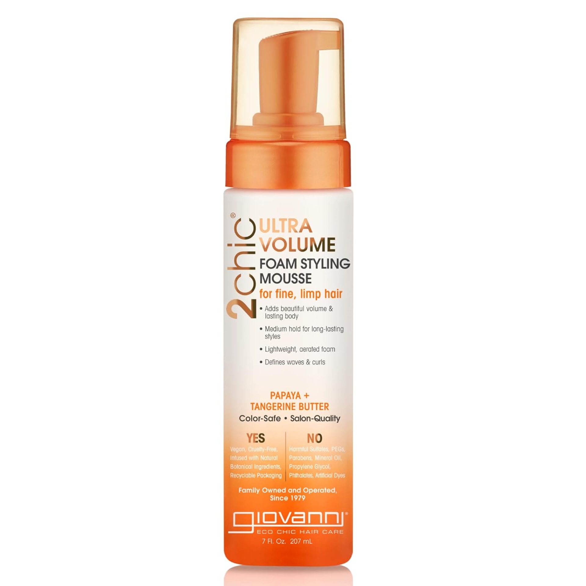 GIOVANNI 2Chic Foam Styling Mousse – Mousse for Curly Hair, Volumizing Hair Foam for Women & Men, Foaming Texture for Curls & Wavy Hair, Defining & Enhancing – Papaya & Tangerine, 7 Fl Oz (Pack of 1) GIOVANNI 2Chic Foam Styling Mousse – Mousse for Curly Hair, Volumizing Hair Foam for Women & Men, Foaming Texture for Curls & Wavy Hair, Defining & Enhancing – Papaya & Tangerine, 7 Fl Oz (Pack of 1)