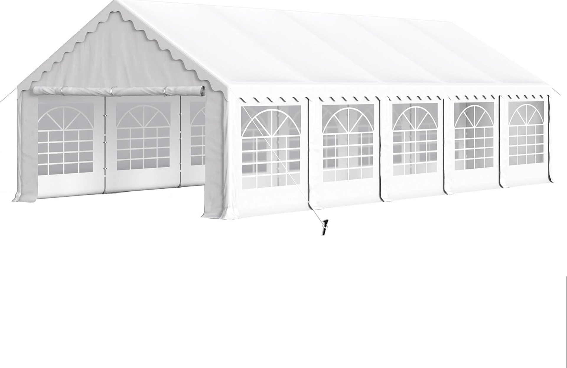 PHI VILLA 32’x16′ Outdoor Heavy Duty Party Tent Large Commercial Canopy Wedding Event Shelter Carport with Removable Sidewalls & 4 Storage Bags for Patio Outdoor Garden Events, White PHI VILLA 32’x16′ Outdoor Heavy Duty Party Tent Large Commercial Canopy Wedding Event Shelter Carport with Removable Sidewalls & 4 Storage Bags for Patio Outdoor Garden Events, White