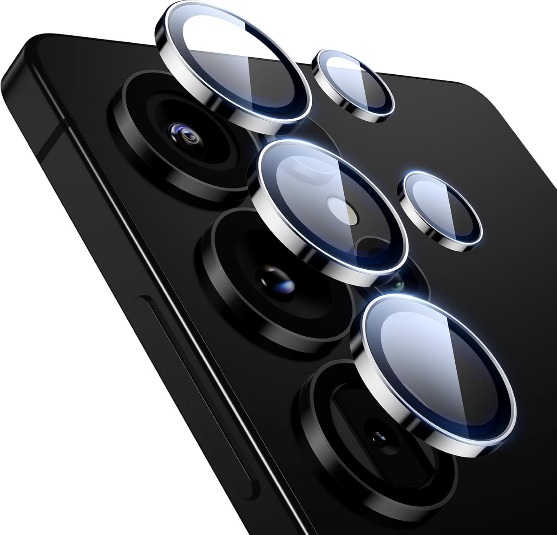 ESR for Samsung Galaxy S25 Ultra Camera Lens Protector, Individual Lens Protectors, Ultra-Thin Tempered Glass with Aluminum Edging, Case Friendly, 1 Set, Black ESR for Samsung Galaxy S25 Ultra Camera Lens Protector, Individual Lens Protectors, Ultra-Thin Tempered Glass with Aluminum Edging, Case Friendly, 1 Set, Black