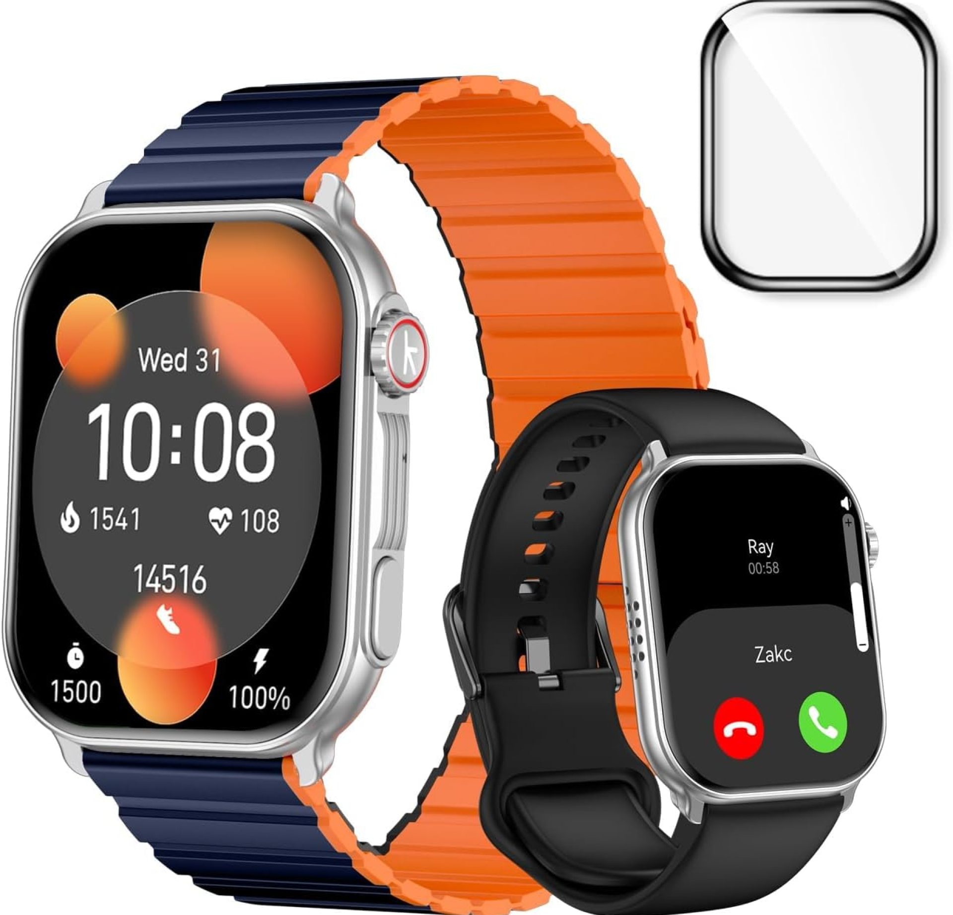 Smart Watch for Men Women(Answer/Make Calls), 2.01″ AMOLED HD Display Heart Rate Sleep Monitor Fitness Activity Tracker for Android iOS Smart Watch for Men Women(Answer/Make Calls), 2.01″ AMOLED HD Display Heart Rate Sleep Monitor Fitness Activity Tracker for Android iOS