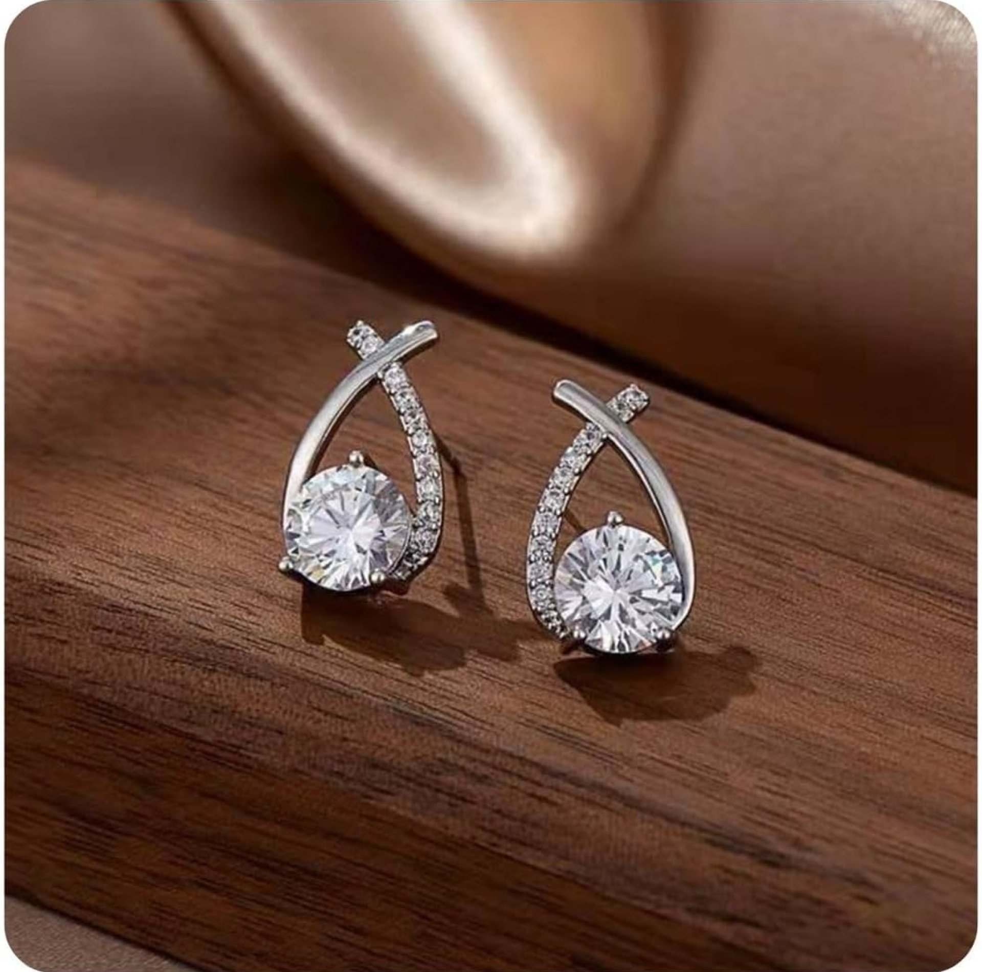 925 Sterling Silver Diamond Stud Earrings for Women Wedding Gifts for Birthday Anniversary for Her 925 Sterling Silver Diamond Stud Earrings for Women Wedding Gifts for Birthday Anniversary for Her