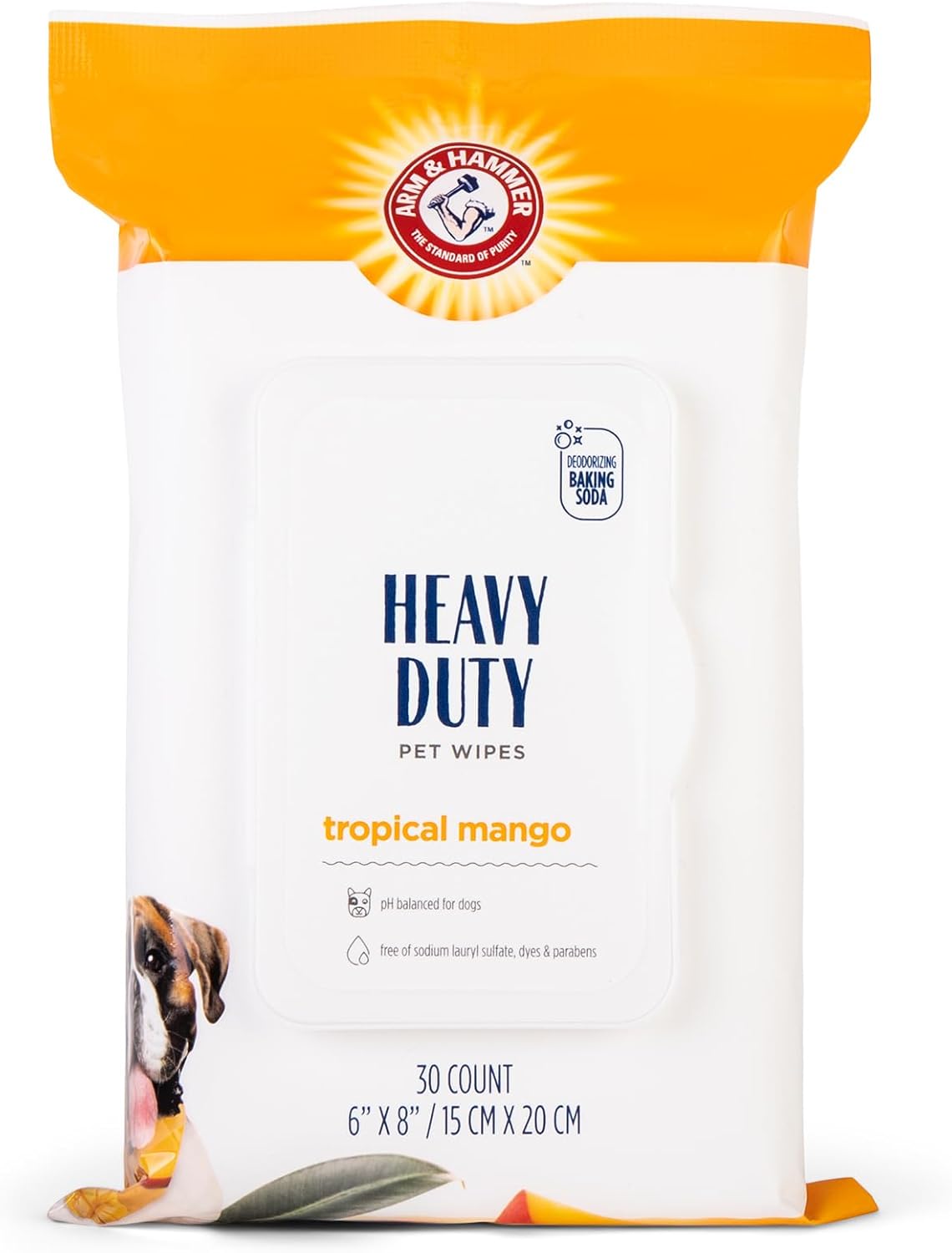 Arm & Hammer for Pets Heavy Duty Multipurpose Bath Wipes for Dogs, Travel Size, Mango Scent | All Purpose Dog Wipes Remove Odor & Refresh Skin for Pets | 30 Ct Pack of Travel Pet Wipes Arm & Hammer for Pets Heavy Duty Multipurpose Bath Wipes for Dogs, Travel Size, Mango Scent | All Purpose Dog Wipes Remove Odor & Refresh Skin for Pets | 30 Ct Pack of Travel Pet Wipes
