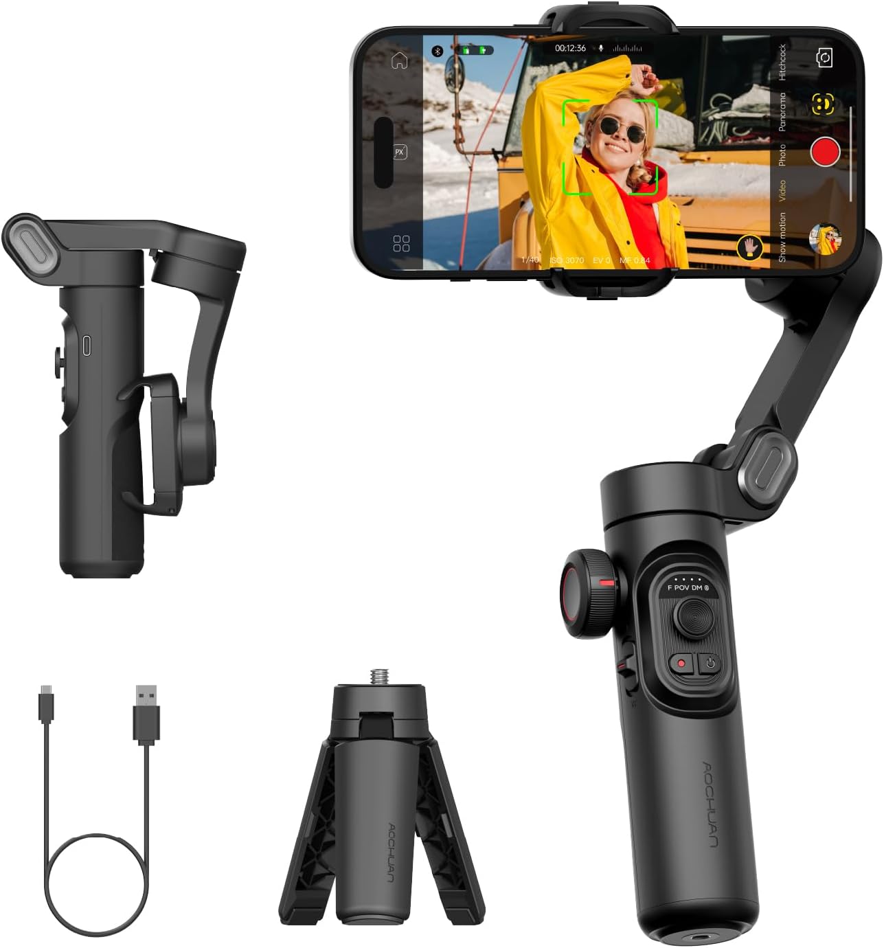Gimbal Stabilizer for Smartphone, iPhone Gimbal w/Focus Wheel Face/Object Tracking Gimbal for iPhone 16 15 Pro Max/Android Foldable 3-Axis Handheld Phone Gimbal for Video Recording -Smart XE Gimbal Stabilizer for Smartphone, iPhone Gimbal w/Focus Wheel Face/Object Tracking Gimbal for iPhone 16 15 Pro Max/Android Foldable 3-Axis Handheld Phone Gimbal for Video Recording -Smart XE