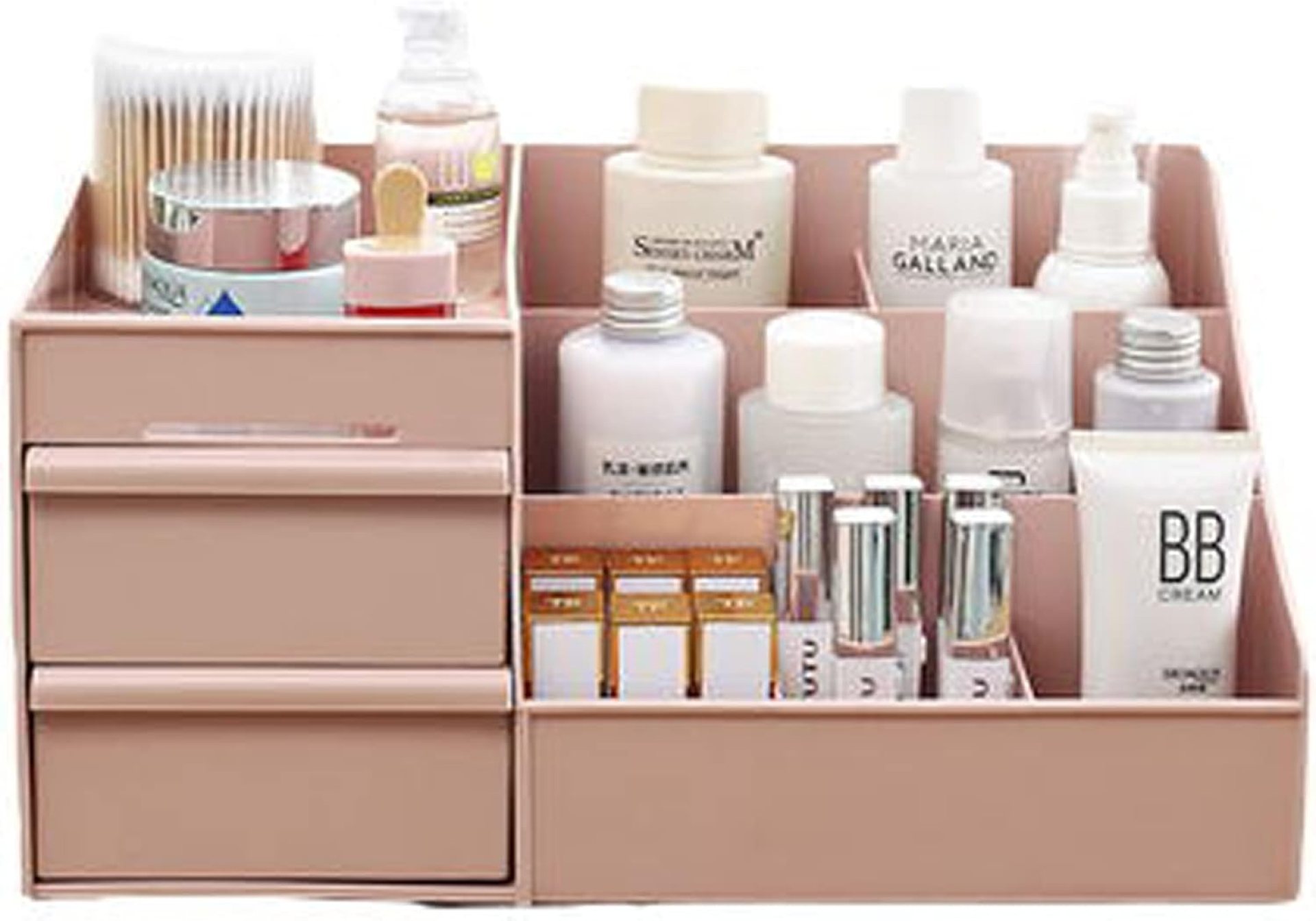skin care organizer,Makeup Desk Organizer With Drawers,Countertop Organizer for Cosmetics,Vanity brush with Holder for Lipstick, Brushes, Eyeshadow, and Jewelry Desktop Finishing Dresser (Pink) skin care organizer,Makeup Desk Organizer With Drawers,Countertop Organizer for Cosmetics,Vanity brush with Holder for Lipstick, Brushes, Eyeshadow, and Jewelry Desktop Finishing Dresser (Pink)