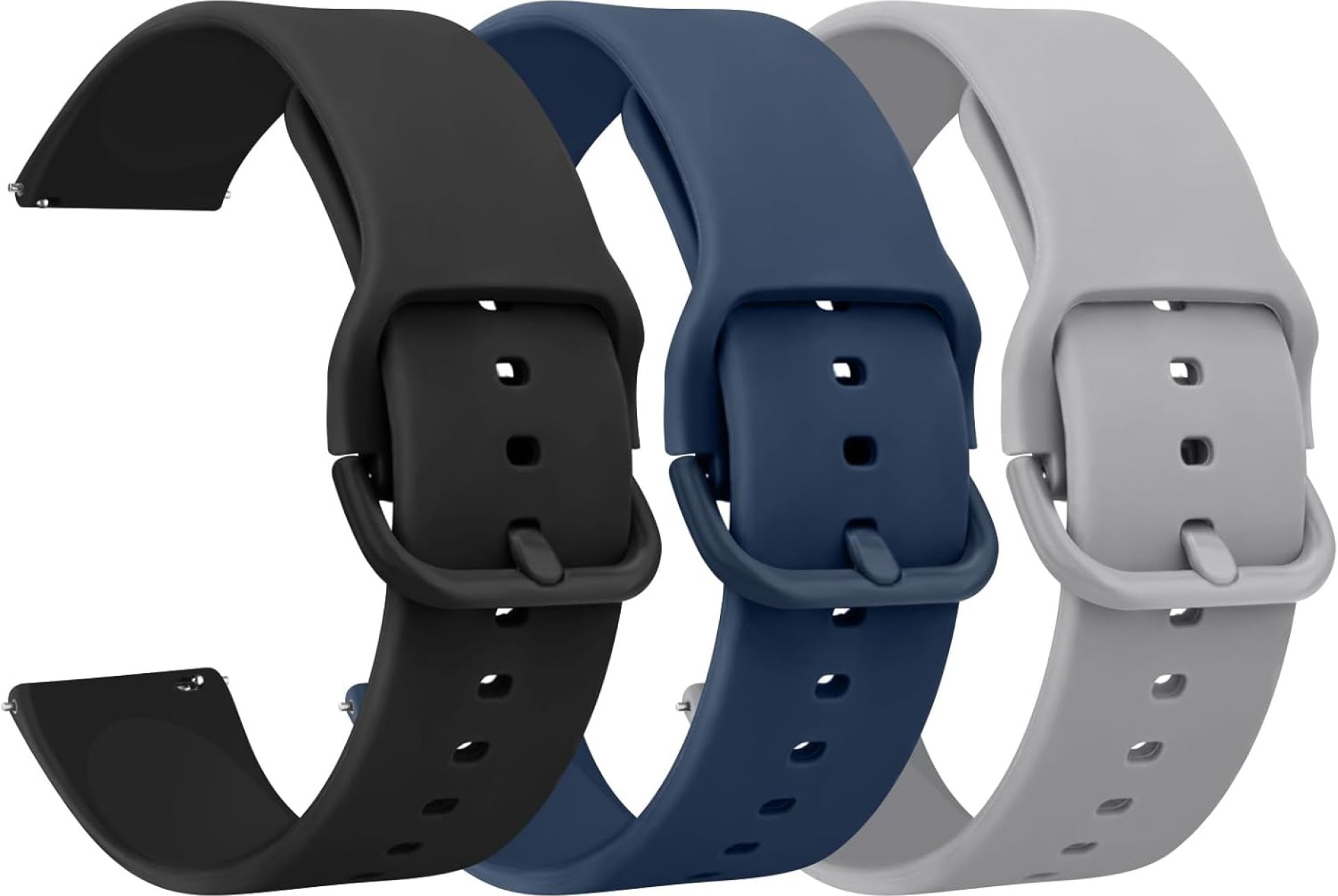 Meliya 3-Pack Silicone Bands Compatible for FITVII HM57 / FITVII H56 Smart Watch Band, Soft Silicone Sport Adjustable Replacement Straps for FITVII HM57 / H56 Smartwatch Meliya 3-Pack Silicone Bands Compatible for FITVII HM57 / FITVII H56 Smart Watch Band, Soft Silicone Sport Adjustable Replacement Straps for FITVII HM57 / H56 Smartwatch