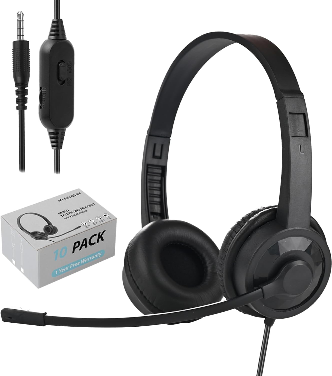 Bulk Headset with Microphone for Classroom School (10 Pack),Noise Cancelling Computer Headphones with Microphone for Office,Durable 3.5mm Wired Headset with Mic for Computer Laptop PC Bulk Headset with Microphone for Classroom School (10 Pack),Noise Cancelling Computer Headphones with Microphone for Office,Durable 3.5mm Wired Headset with Mic for Computer Laptop PC