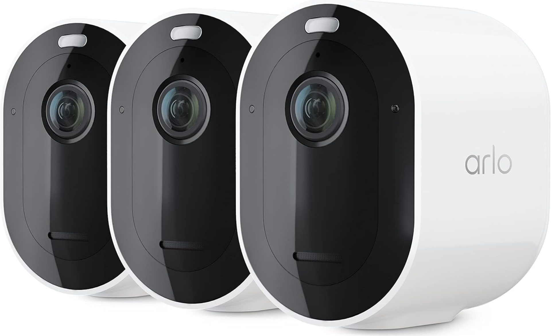 Arlo Pro 4 Spotlight Camera – 3 Pack – Wireless Security, 2K Video & HDR, Color Night Vision, 2 Way Audio, Direct to WiFi No Hub Needed, VMC4350P – White (Renewed) Arlo Pro 4 Spotlight Camera – 3 Pack – Wireless Security, 2K Video & HDR, Color Night Vision, 2 Way Audio, Direct to WiFi No Hub Needed, VMC4350P – White (Renewed)