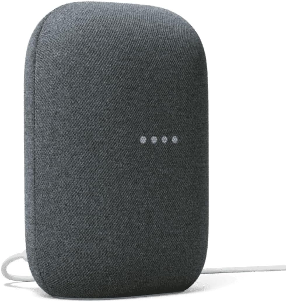 Google Audio Bluetooth Speaker – Wireless Music Streaming, Powerful Sound, Assistant Built-in, Wi-Fi and Bluetooth Connectivity, Smart Home Control, Stereo Pairing (Charcoal) Google Audio Bluetooth Speaker – Wireless Music Streaming, Powerful Sound, Assistant Built-in, Wi-Fi and Bluetooth Connectivity, Smart Home Control, Stereo Pairing (Charcoal)