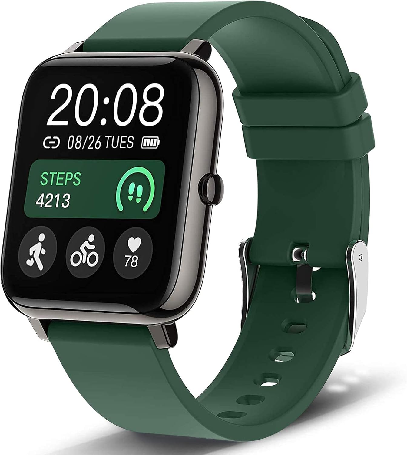 Popglory Smart Watch, Smartwatch with Blood Pressure, Blood Oxygen Monitor, Fitness Tracker with Heart Rate Monitor, Full Touch Fitness Watch for Android & iOS for Men Women (Green) Popglory Smart Watch, Smartwatch with Blood Pressure, Blood Oxygen Monitor, Fitness Tracker with Heart Rate Monitor, Full Touch Fitness Watch for Android & iOS for Men Women (Green)