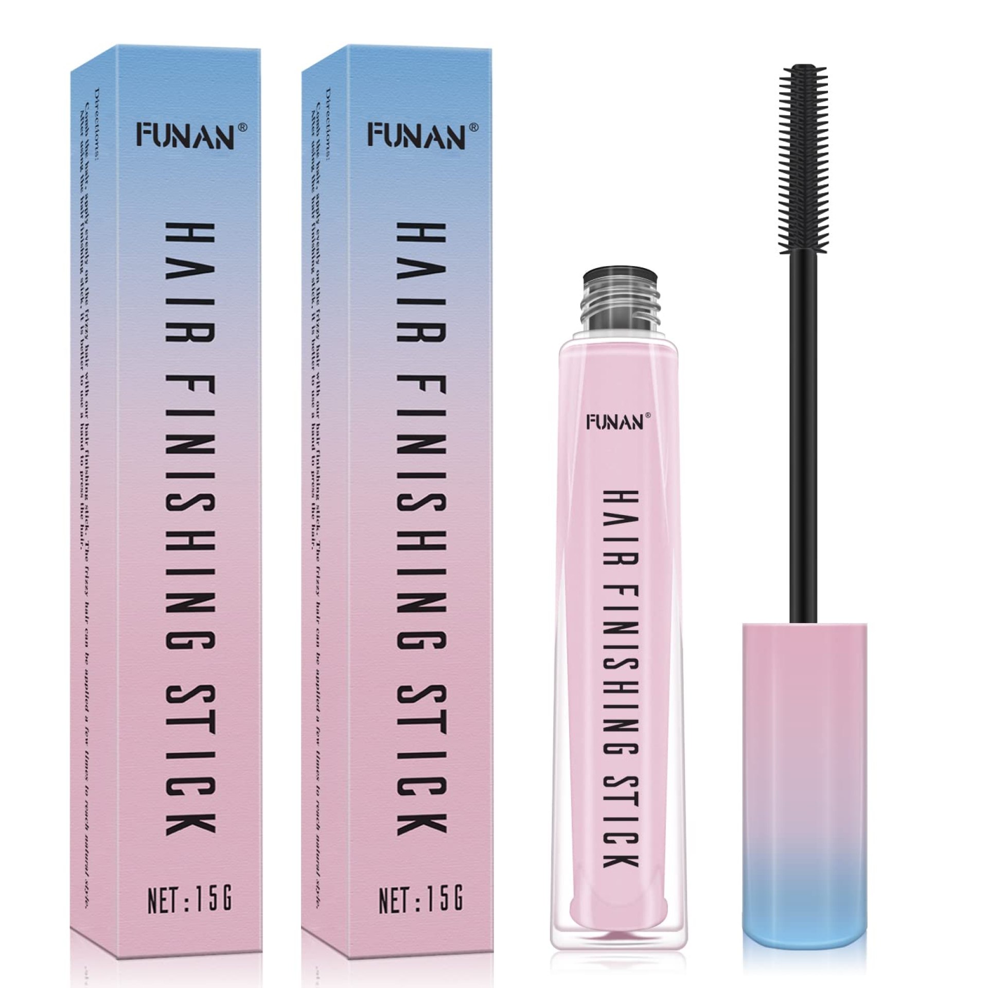 FUNAN Hair Finishing Stick 2 Pack for Small Broken Hair Cream/Gel for Women Naturally Refreshing, Non-Greasy and Non-Sticky FUNAN Hair Finishing Stick 2 Pack for Small Broken Hair Cream/Gel for Women Naturally Refreshing, Non-Greasy and Non-Sticky