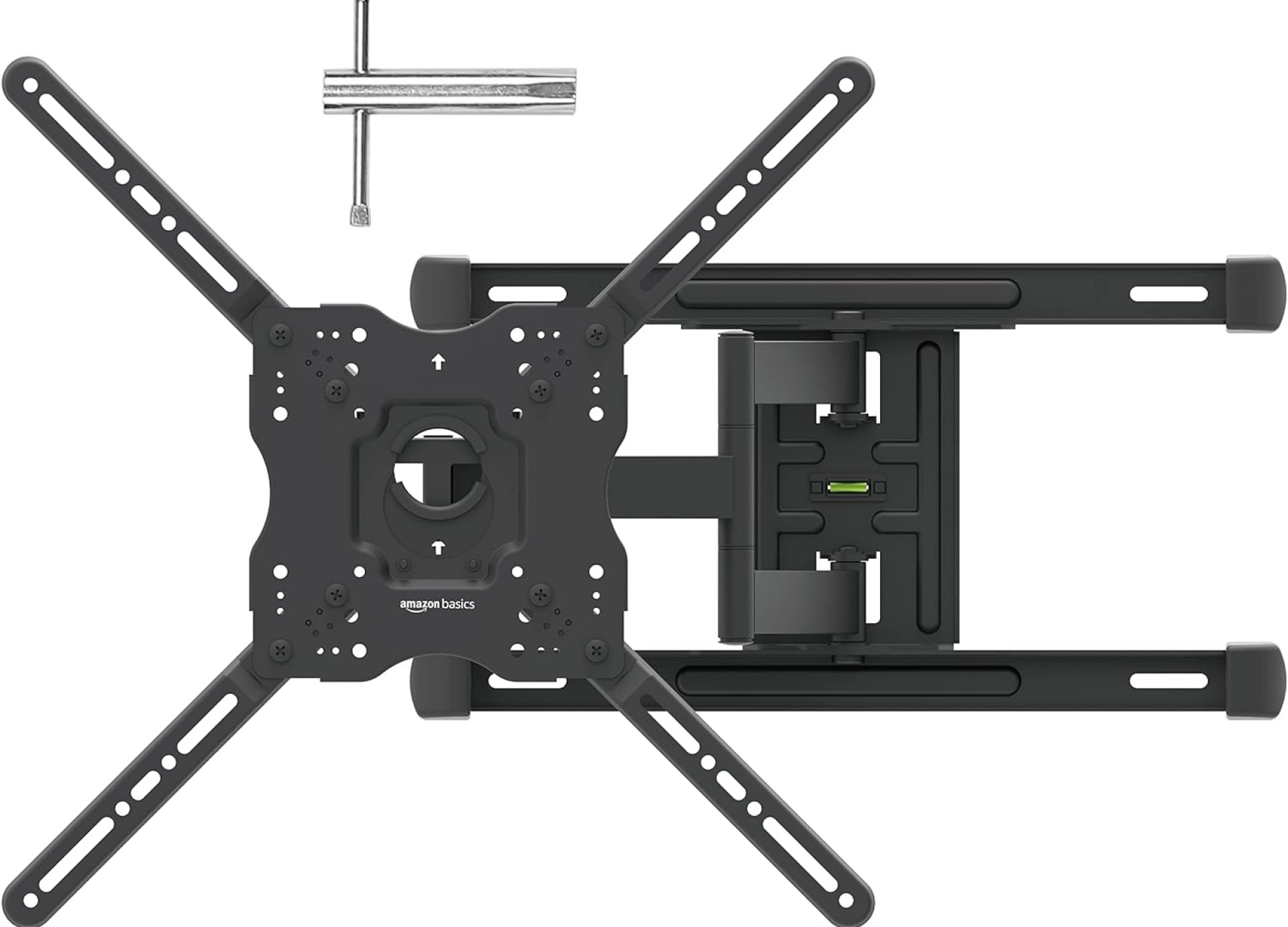 Amazon Basics Full Motion TV Wall Mount with Horizontal Post Installation Leveling for 32 to 86 inch TVs, Black Amazon Basics Full Motion TV Wall Mount with Horizontal Post Installation Leveling for 32 to 86 inch TVs, Black