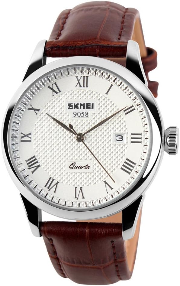 SKMEI Business Men’s Quartz Wristwatches Roman Numeral Leather Band Casual Water Resist Analog Watches SKMEI Business Men’s Quartz Wristwatches Roman Numeral Leather Band Casual Water Resist Analog Watches