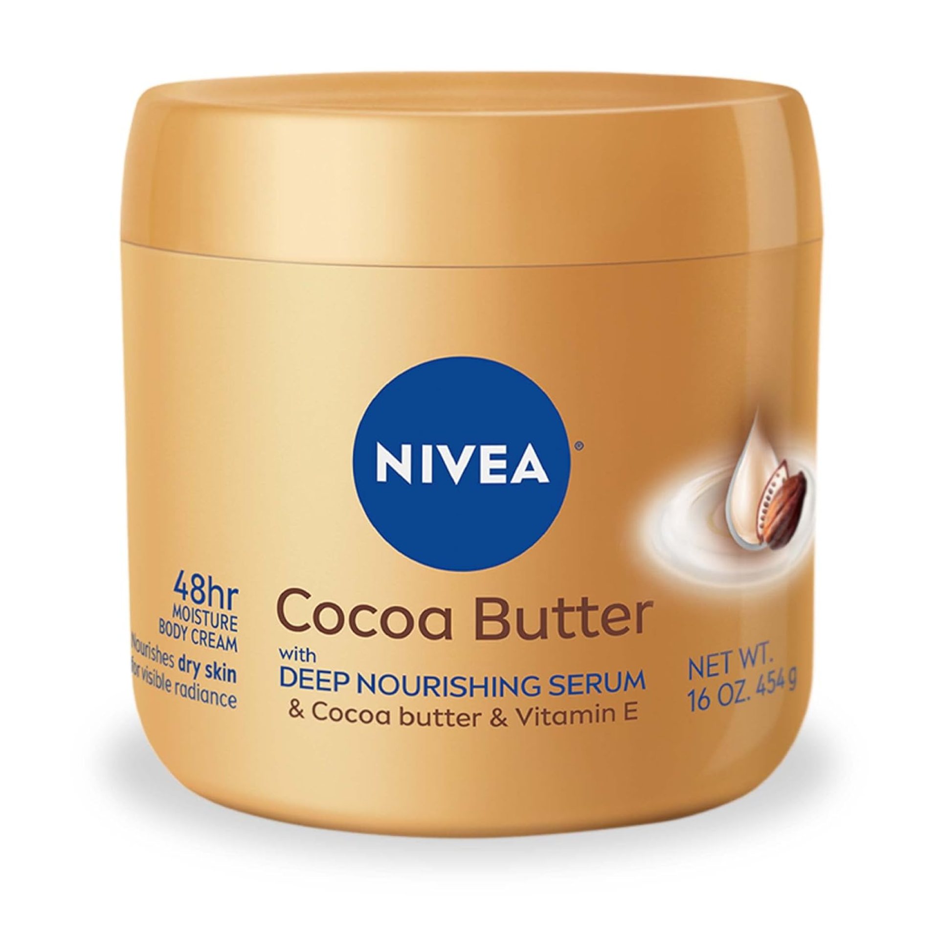 NIVEA Cocoa Butter Body Cream with Deep Nourishing Serum, Cocoa Butter Cream for Dry Skin, 16 Ounce Jar NIVEA Cocoa Butter Body Cream with Deep Nourishing Serum, Cocoa Butter Cream for Dry Skin, 16 Ounce Jar