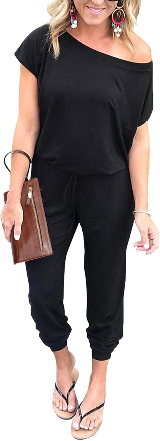 PRETTYGARDEN Jumpsuits for Women 2025 Summer Dressy Off Shoulder Romper Spring Vacation Travel Lounge Outfits Clothes PRETTYGARDEN Jumpsuits for Women 2025 Summer Dressy Off Shoulder Romper Spring Vacation Travel Lounge Outfits Clothes