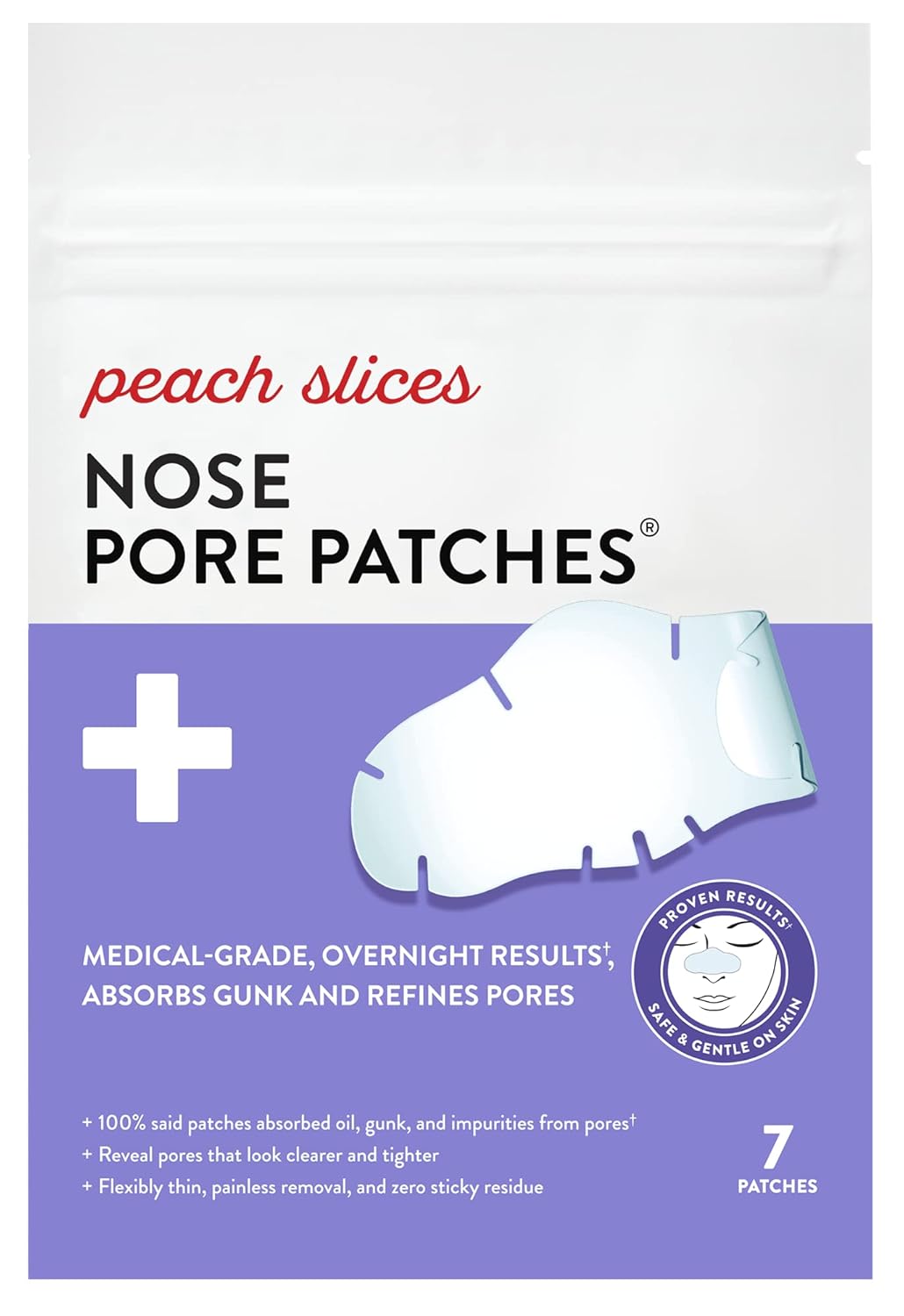 Peach Slices | Nose Pore Patches | Medical-Grade Hydrocolloid | Targets Pores & Pimples | Absorbs Oil Overnight | Vegan | Cruelty-Free | Facial Skin Care Products | 7 Ct Peach Slices | Nose Pore Patches | Medical-Grade Hydrocolloid | Targets Pores & Pimples | Absorbs Oil Overnight | Vegan | Cruelty-Free | Facial Skin Care Products | 7 Ct