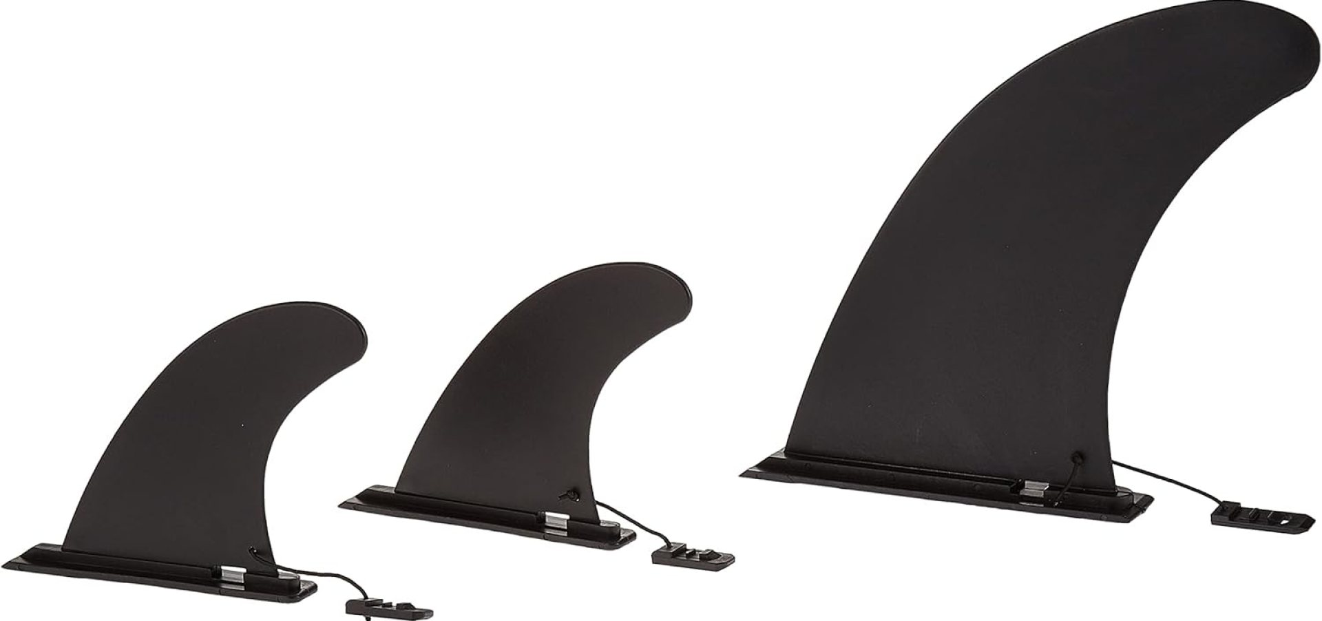 Retrospec Replacement Fins for Inflatable Stand up Paddle Board (Set of 3), Black Retrospec Replacement Fins for Inflatable Stand up Paddle Board (Set of 3), Black