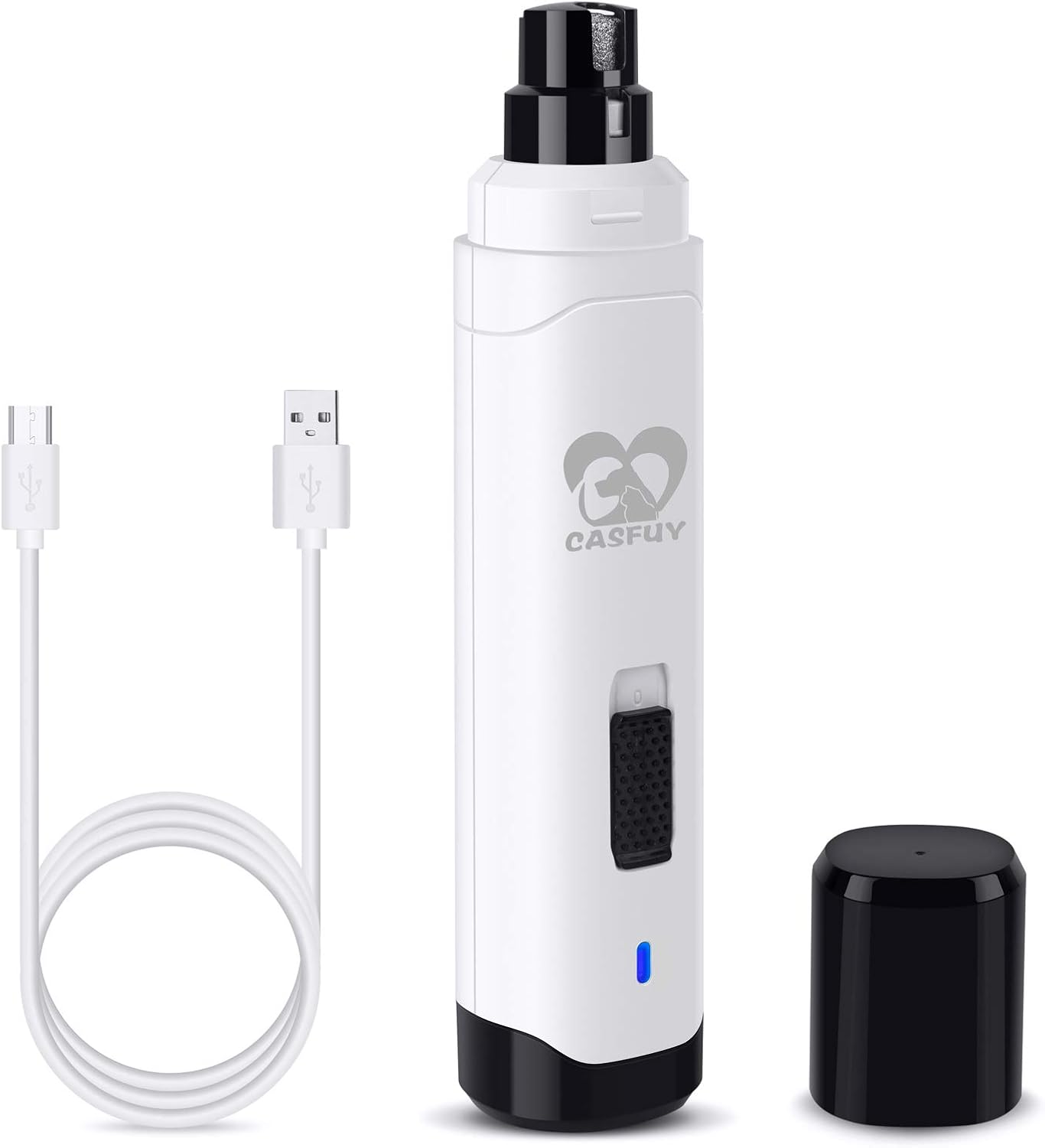 Casfuy Dog Nail Grinder Upgraded – Professional 2-Speed Electric Rechargeable Pet Nail Trimmer Painless Paws Grooming & Smoothing for Small Medium Large Dogs & Cats (White) Casfuy Dog Nail Grinder Upgraded – Professional 2-Speed Electric Rechargeable Pet Nail Trimmer Painless Paws Grooming & Smoothing for Small Medium Large Dogs & Cats (White)