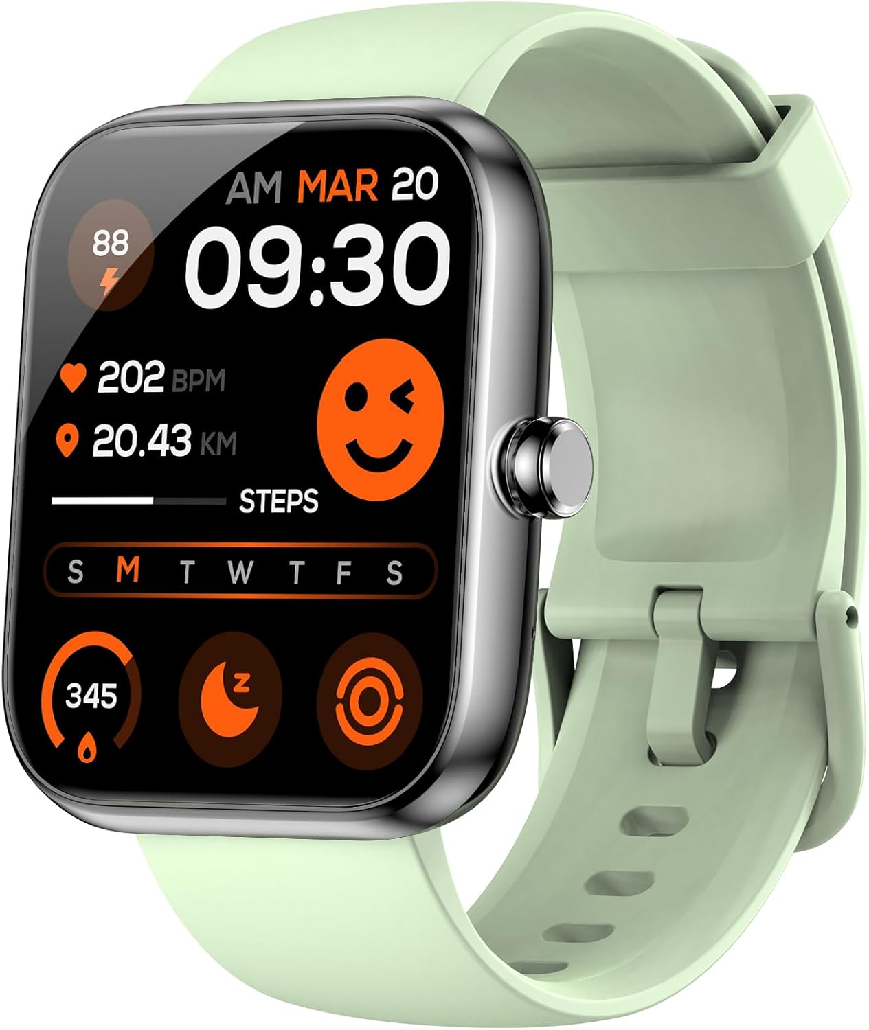 Smart Watch, 1.83″ HD Smartwatches for Men Women, with Bluetooth Answer/Make Calls, Full Touch Screen (Green) Smart Watch, 1.83″ HD Smartwatches for Men Women, with Bluetooth Answer/Make Calls, Full Touch Screen (Green)