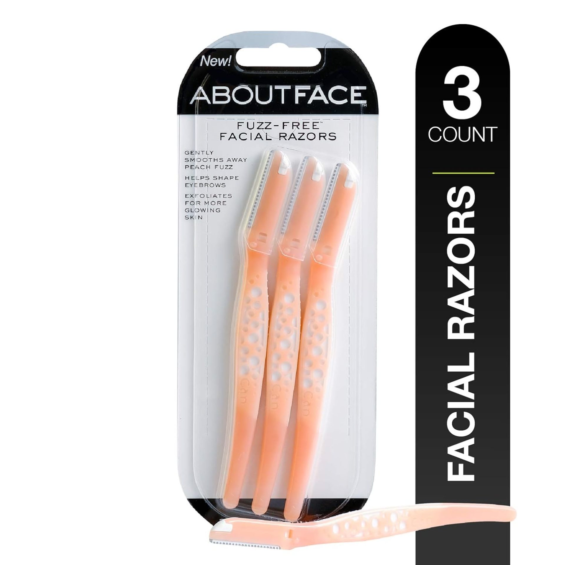 About Face Fuzz-Free Facial Razors – 3 Beauty Groomers for Hair Removal, Ideal for Shaving, Exfoliating, Dermaplaning and Brow Shaping, Japanese Steel Gently Removes Facial Hair About Face Fuzz-Free Facial Razors – 3 Beauty Groomers for Hair Removal, Ideal for Shaving, Exfoliating, Dermaplaning and Brow Shaping, Japanese Steel Gently Removes Facial Hair