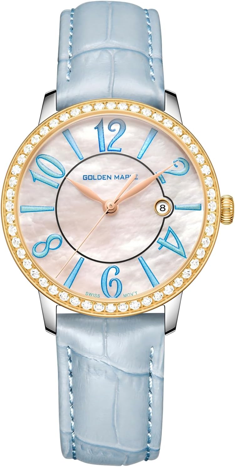 Dainty Watches for Women, Mother-of-Pearl Dial and Swiss Quartz Movement Ladies Watch with Leather Strap – Cloud Series Dainty Watches for Women, Mother-of-Pearl Dial and Swiss Quartz Movement Ladies Watch with Leather Strap – Cloud Series
