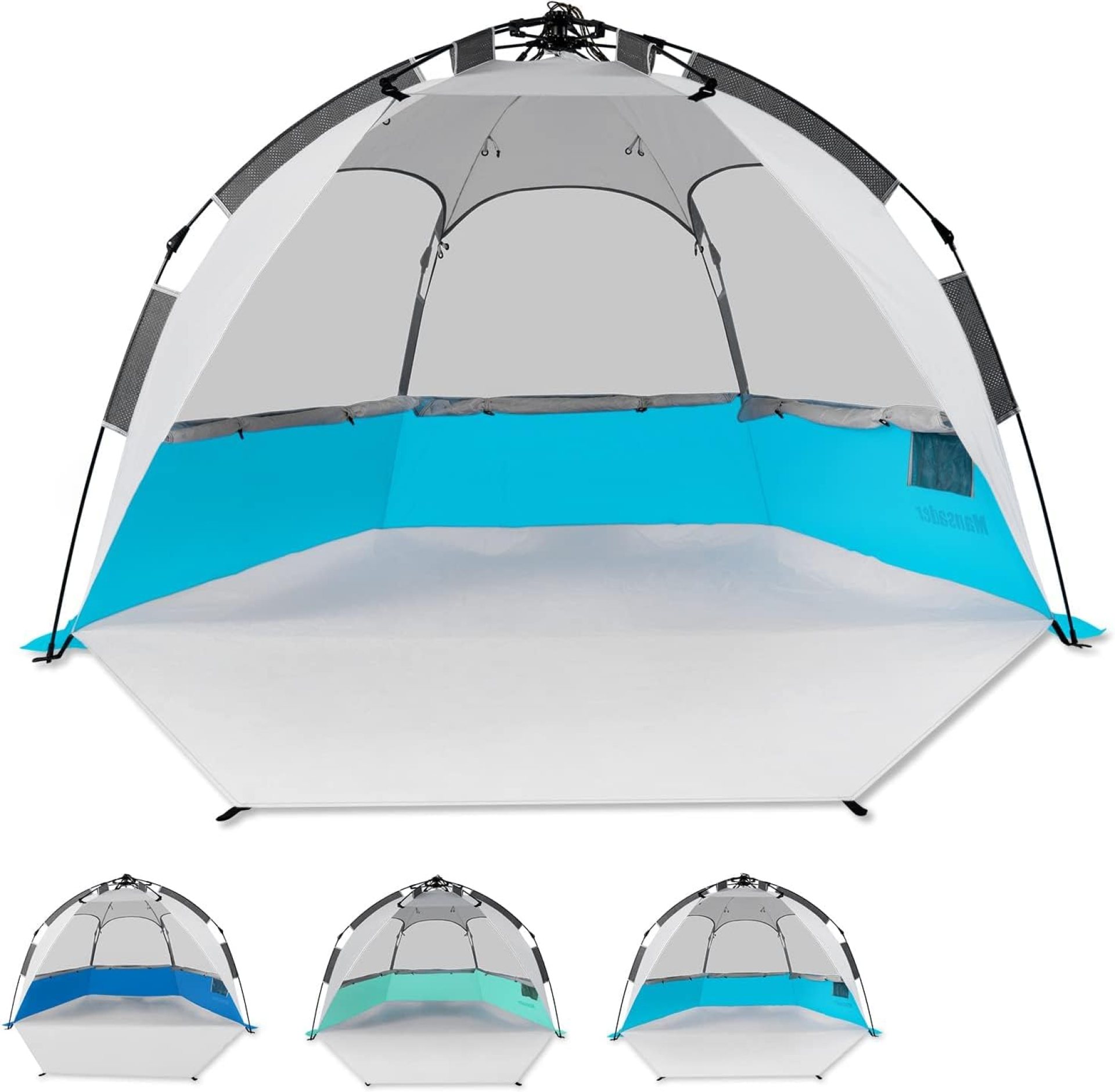 Beach Tent Pop Up Shade, Instant Beach Tents Sun Shelter with UPF 50+ UV Protection, Lightweight & Easy Setup Beach Tent 2-6 Person Beach Tent Pop Up Shade, Instant Beach Tents Sun Shelter with UPF 50+ UV Protection, Lightweight & Easy Setup Beach Tent 2-6 Person