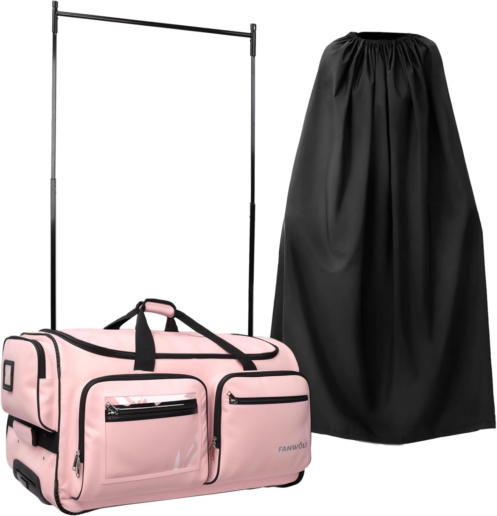 Fanwoli 23″ Dance Bag with Garment Rack and Privacy Cover | Ultra-Light Collection | More Lightweight & Wear-Resistant | Ideal Competition Duffle Bag for Dancers Livestreamer Athletes Fanwoli 23″ Dance Bag with Garment Rack and Privacy Cover | Ultra-Light Collection | More Lightweight & Wear-Resistant | Ideal Competition Duffle Bag for Dancers Livestreamer Athletes