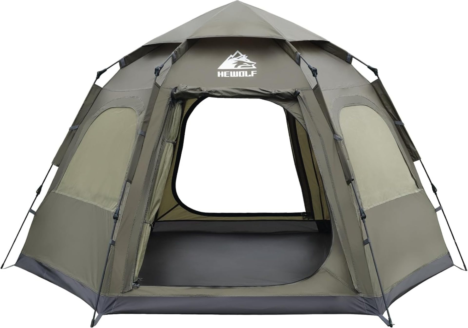 Hewolf 2/3/4 Person Camping Tent – Instant Pop Up Waterproof 2 Doors Tent with Easy Setup | 4-Season Hexagonal Dome Design for Family, Hiking & Traveling Hewolf 2/3/4 Person Camping Tent – Instant Pop Up Waterproof 2 Doors Tent with Easy Setup | 4-Season Hexagonal Dome Design for Family, Hiking & Traveling