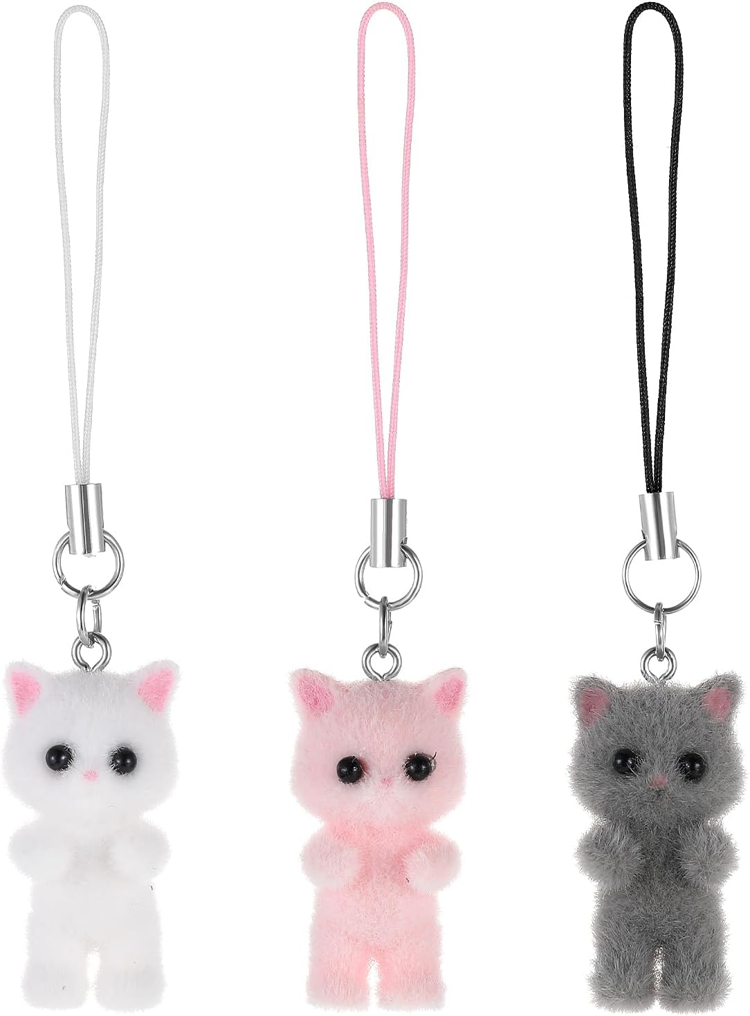 3Colors Cat Phone Charm Kit, Cute Cell Phone Strap Charms Plush Cat Pendant Keychain, Kawaii Lanyard Accessories Stuffed Cat Phone Charm for Women Bag Backpack Camera Mobile Phone Decor 3Colors Cat Phone Charm Kit, Cute Cell Phone Strap Charms Plush Cat Pendant Keychain, Kawaii Lanyard Accessories Stuffed Cat Phone Charm for Women Bag Backpack Camera Mobile Phone Decor
