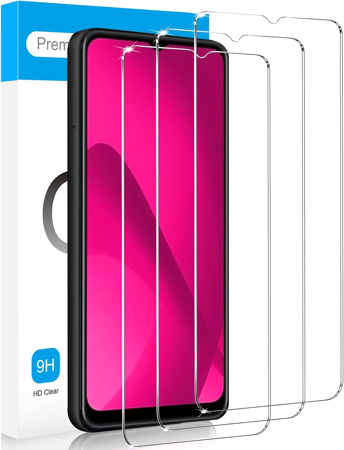 Fotbor 3 Pack for T-Mobile Revvl 7 5G Tempered Glass Screen Protector, 9H Hardness Shatterproof Sensitive Touch HD Clear Bubble Free Case Friendly Fotbor 3 Pack for T-Mobile Revvl 7 5G Tempered Glass Screen Protector, 9H Hardness Shatterproof Sensitive Touch HD Clear Bubble Free Case Friendly