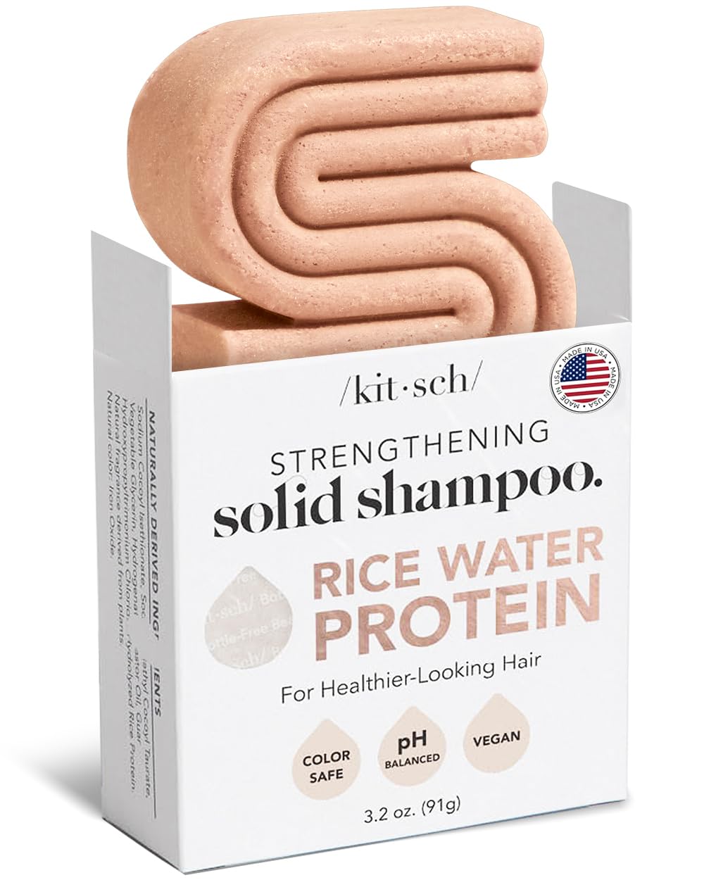 Kitsch Rice Water Shampoo Bar Soap for Hair Care – Soap Bar for Strengthening Weak or Damaged Hair, Women and Mens Shampoo, Vegan, All Natural, Paraben-Free & Sulfate-Free, Made in US, 3.2oz Kitsch Rice Water Shampoo Bar Soap for Hair Care – Soap Bar for Strengthening Weak or Damaged Hair, Women and Mens Shampoo, Vegan, All Natural, Paraben-Free & Sulfate-Free, Made in US, 3.2oz