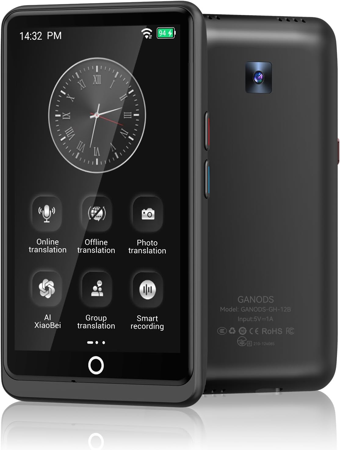 Language Translator Device, Traductor Inteligente,Support 139 Languages and Accents Portable Translation Set with 4.1”Screen,Upgraded Chip,16GB Storage Space for Travel Business Learning (Black) Language Translator Device, Traductor Inteligente,Support 139 Languages and Accents Portable Translation Set with 4.1”Screen,Upgraded Chip,16GB Storage Space for Travel Business Learning (Black)