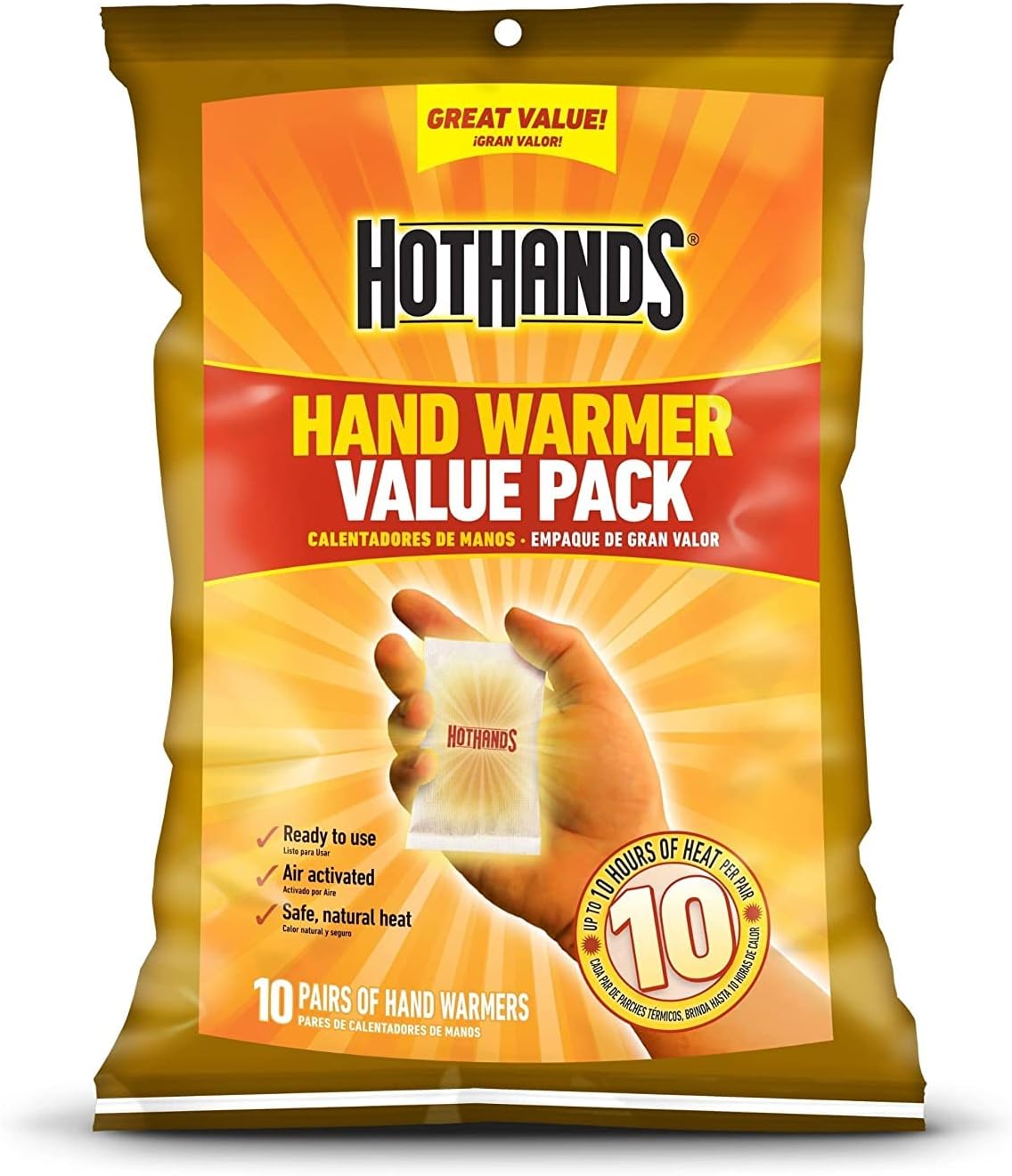 HotHands Hand Warmer Value Pack, 10 Count (Pack of 1) HotHands Hand Warmer Value Pack, 10 Count (Pack of 1)