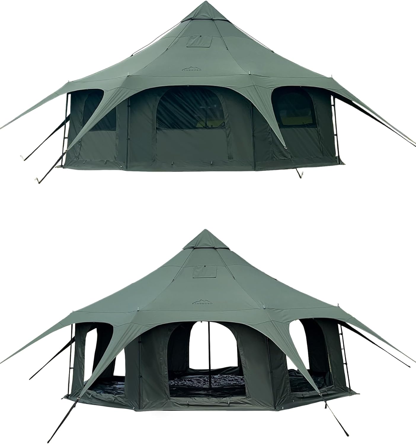 Cotton Canvas Tent Bell – Yurts Breathable and Windproof,Glamping for 6/8/10Person Family Camping Cotton Canvas Tent Bell – Yurts Breathable and Windproof,Glamping for 6/8/10Person Family Camping