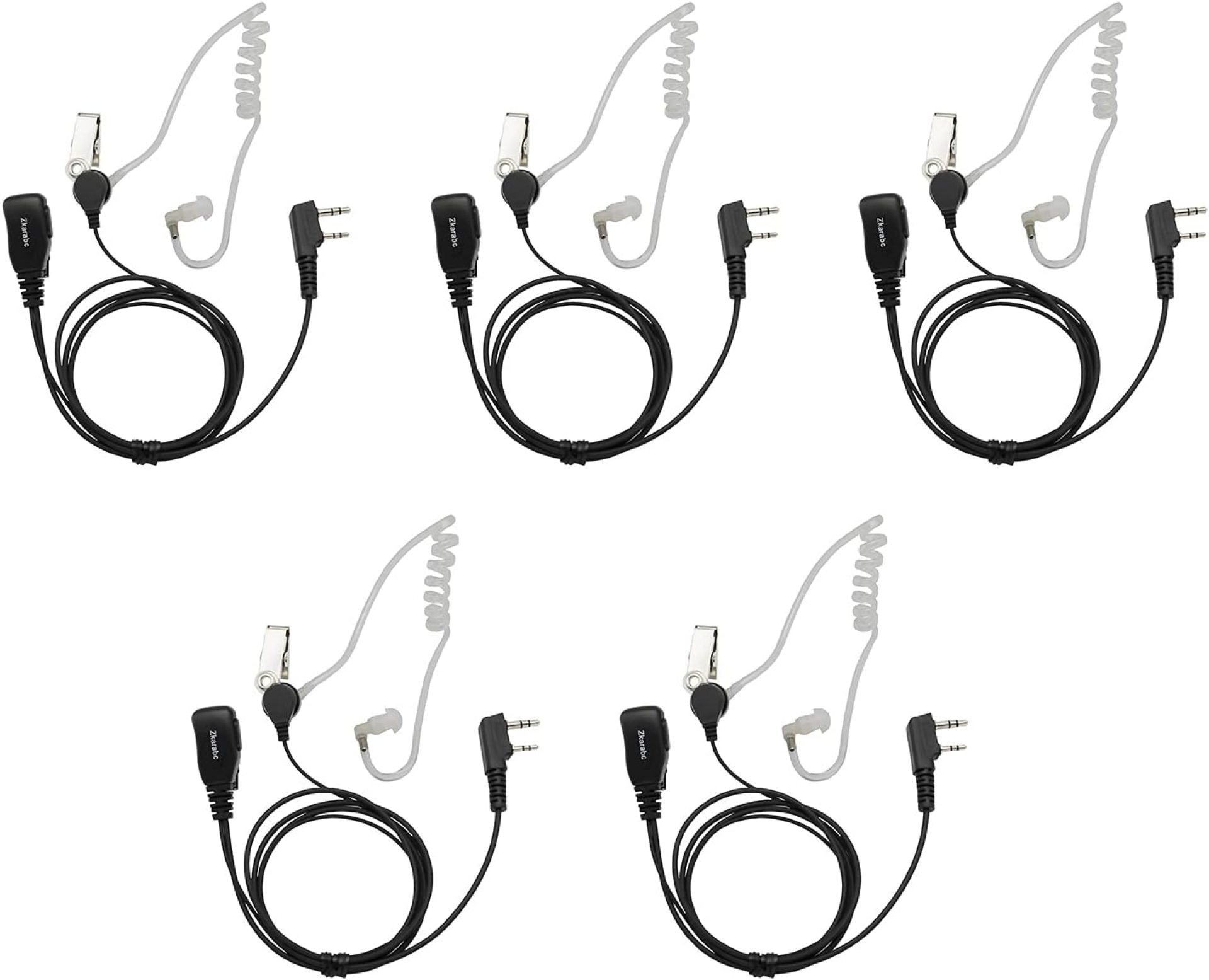 Walkie Talkies Earpiece with Mic 2 Pin Acoustic Tube Headset Compatible with Kenwood BF-888S UV-5R Retevis H-777 RT22 Puxing Wouxun (5 Pack) Walkie Talkies Earpiece with Mic 2 Pin Acoustic Tube Headset Compatible with Kenwood BF-888S UV-5R Retevis H-777 RT22 Puxing Wouxun (5 Pack)