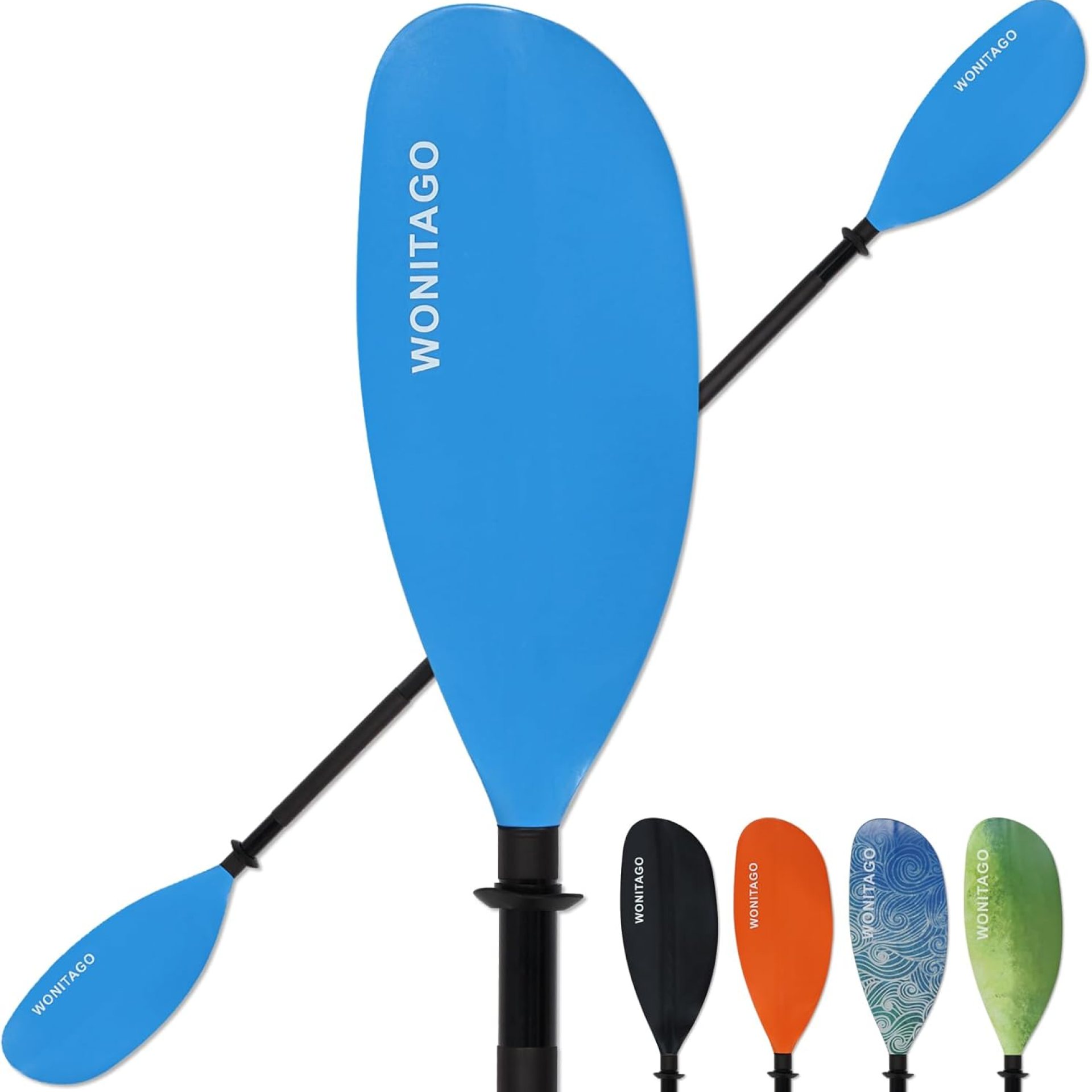 Kayak Paddles with Alloy Shaft and PP Blade, Floating Kayaking Oars, Adjustable 230-250 cm/90-98 Inches, 210-230 cm/82-90 Inches Kayak Paddles with Alloy Shaft and PP Blade, Floating Kayaking Oars, Adjustable 230-250 cm/90-98 Inches, 210-230 cm/82-90 Inches