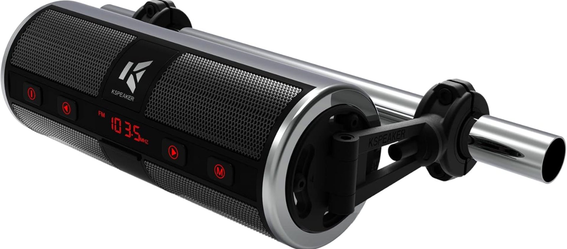 Motorcycle Speakers Bluetooth Waterproof Radio Audio System Built-in Amplifier, Great for ATV, Scooter Bike,12 Volt Vehicle,3 Inch Metal Mp3 Player, K2ch Motorcycle Speakers Bluetooth Waterproof Radio Audio System Built-in Amplifier, Great for ATV, Scooter Bike,12 Volt Vehicle,3 Inch Metal Mp3 Player, K2ch