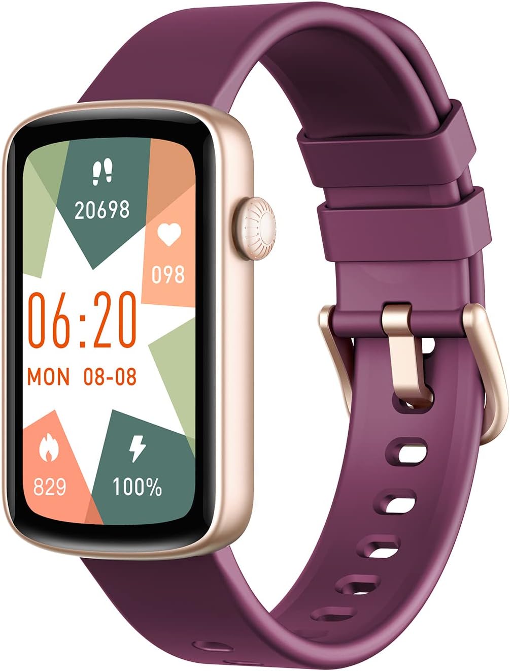 Fitness Watches for Women, LYNN2 Fitness Tracker with Heart Rate Monitor Blood Oxygen/Sleep Tracker Pedometer, Slim Step Tracker Watch for iOS/Android Phones Waterproof Purple Fitness Watches for Women, LYNN2 Fitness Tracker with Heart Rate Monitor Blood Oxygen/Sleep Tracker Pedometer, Slim Step Tracker Watch for iOS/Android Phones Waterproof Purple