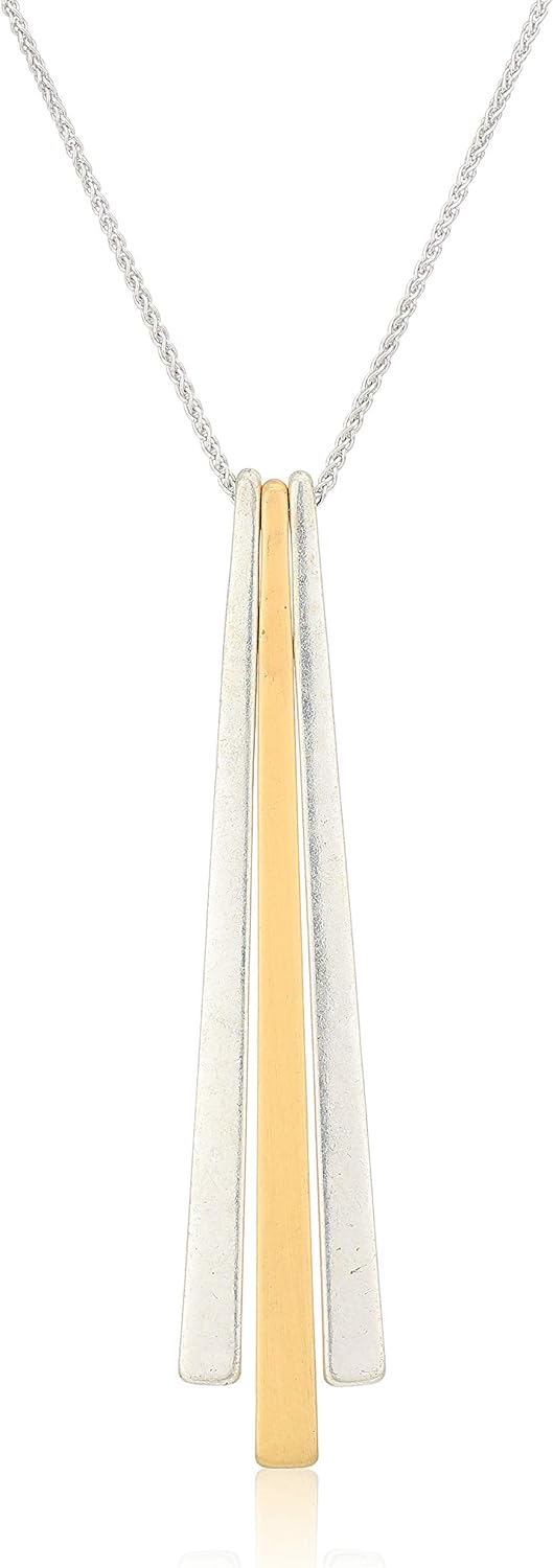 Lucky Brand Women’s Two Tone Sunray Pendant Necklace, Two Tone, One Size Lucky Brand Women’s Two Tone Sunray Pendant Necklace, Two Tone, One Size