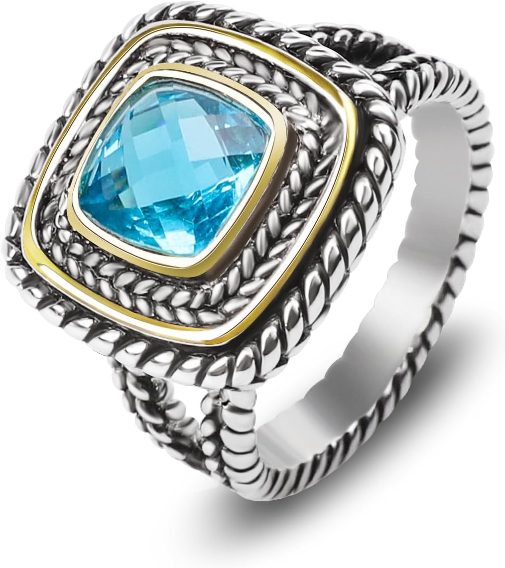 Designer Inspired Two Tone Statement Rings for Women 18K Gold Plated Fashion Brand Engagement Wedding Ring Designer Inspired Two Tone Statement Rings for Women 18K Gold Plated Fashion Brand Engagement Wedding Ring