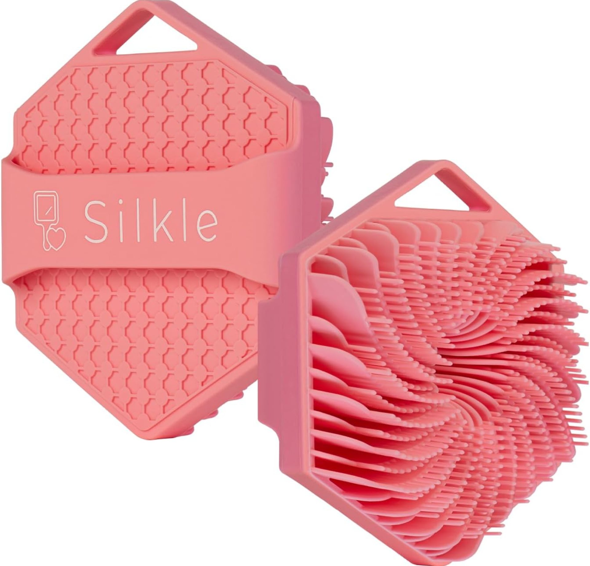 Silicone Body Scrubber – Exfoliating Bath Brush and Skin Cleanser – Shower Sponge for Gentle Body Scrub and Wash – Silicone Scrubbing Care Tool for a Refreshed and Renewed You – Pink Silicone Body Scrubber – Exfoliating Bath Brush and Skin Cleanser – Shower Sponge for Gentle Body Scrub and Wash – Silicone Scrubbing Care Tool for a Refreshed and Renewed You – Pink