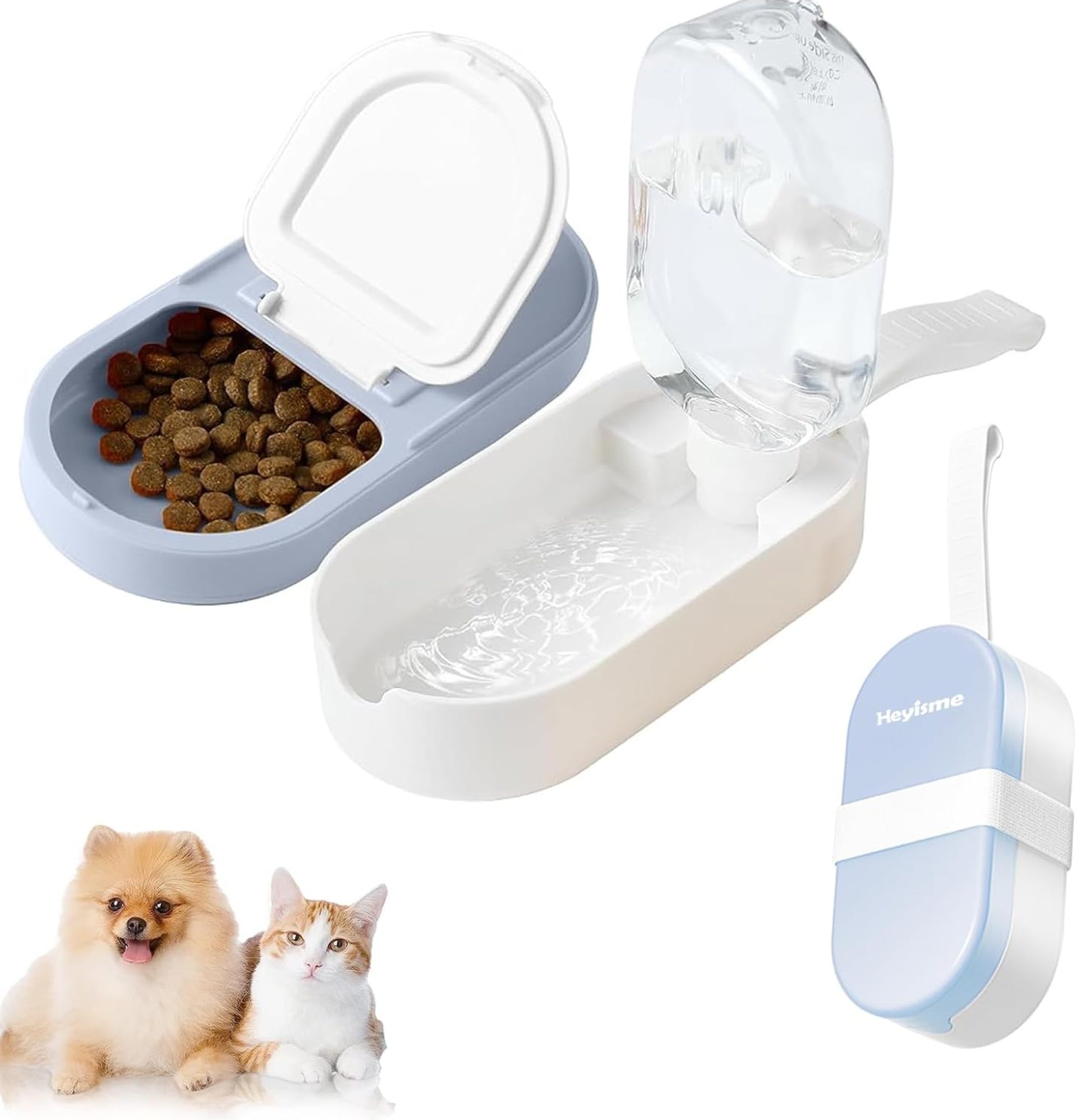 Dog Water Bottle, Dog Bowl 2-in-1, Food Container Large Enough for Dog Treats, Steak, Sticks, Bars, Portable Pet Water Dispenser for Hiking, Travel, Cat Bowls and Pet Water Bottle (Blue) Dog Water Bottle, Dog Bowl 2-in-1, Food Container Large Enough for Dog Treats, Steak, Sticks, Bars, Portable Pet Water Dispenser for Hiking, Travel, Cat Bowls and Pet Water Bottle (Blue)