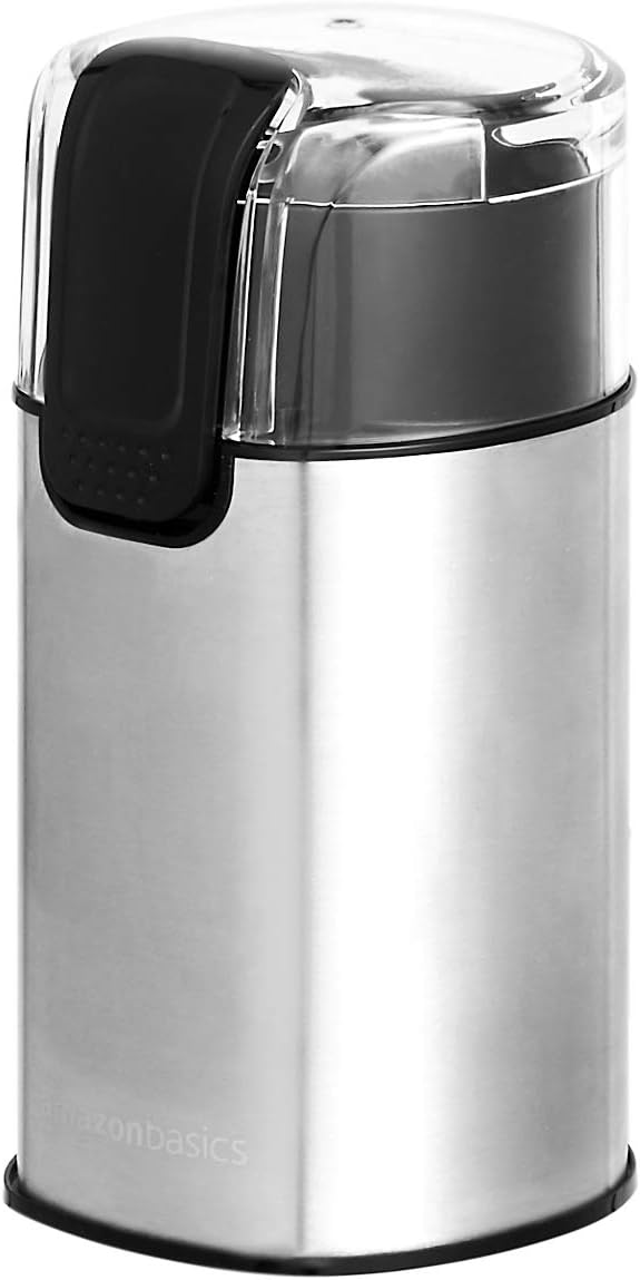 Amazon Basics Electric Coffee Grinder, Coffee Bean and Spice Grinder, With Heavy-Duty Stainless Steel Grind Blades Amazon Basics Electric Coffee Grinder, Coffee Bean and Spice Grinder, With Heavy-Duty Stainless Steel Grind Blades