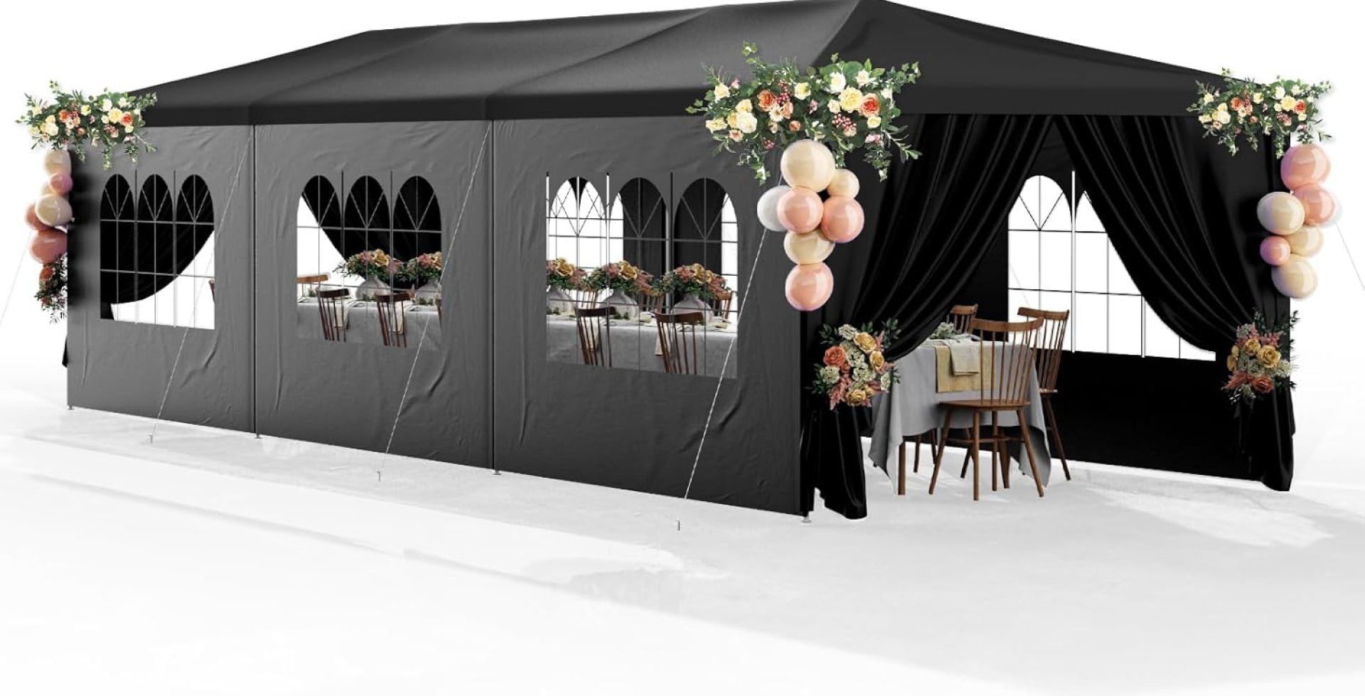 Heavy Duty Outdoor Wedding Tent – 10×30 Canopy with 8 Removable Sidewalls, Waterproof Party BBQ Event Shelter Heavy Duty Outdoor Wedding Tent – 10×30 Canopy with 8 Removable Sidewalls, Waterproof Party BBQ Event Shelter