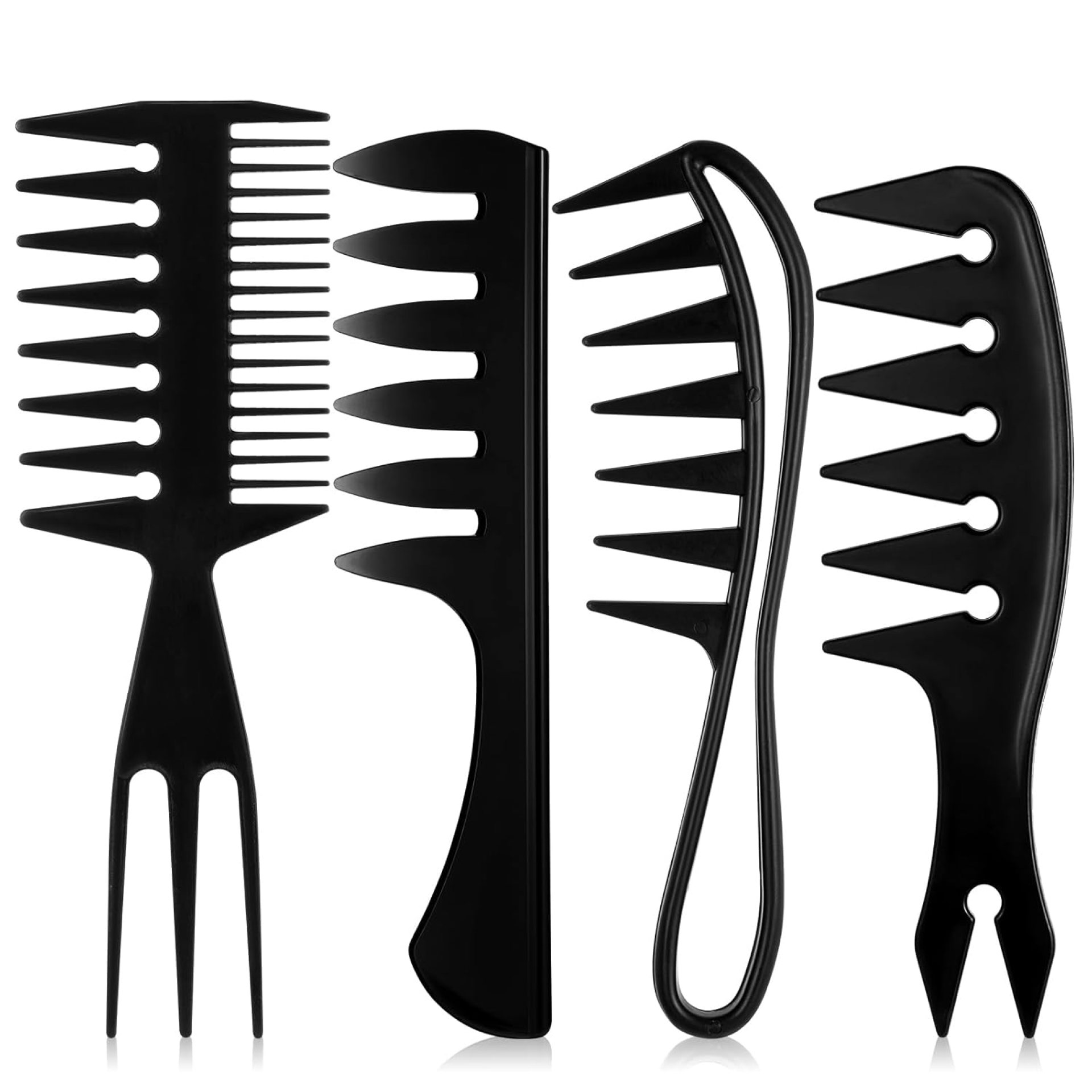 4Pcs Hair Comb Styling Set for Men, Wide Tooth Double Side Tail Combs, Professional Hair Brush Retro Hairdressing Hairstylist Tools, African American Hair Care Style Barber Accessories 4Pcs Hair Comb Styling Set for Men, Wide Tooth Double Side Tail Combs, Professional Hair Brush Retro Hairdressing Hairstylist Tools, African American Hair Care Style Barber Accessories