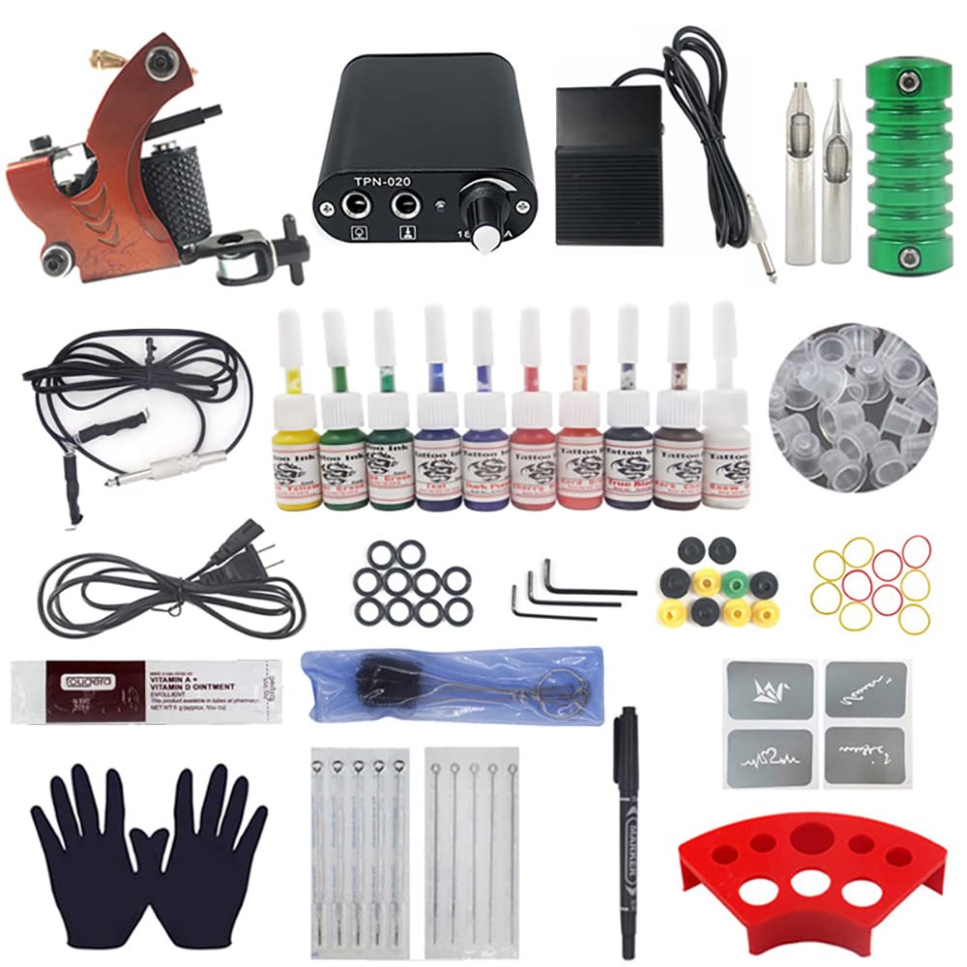 Complete Tattoo Kit Tattoo Machine Set for Beginners,Coil Tattoo Machine Guns 10-Color Tattoo Machine Set, A Full Set of Tattoo Equipment,Tattoo Machine Tools Complete Tattoo Kit Tattoo Machine Set for Beginners,Coil Tattoo Machine Guns 10-Color Tattoo Machine Set, A Full Set of Tattoo Equipment,Tattoo Machine Tools