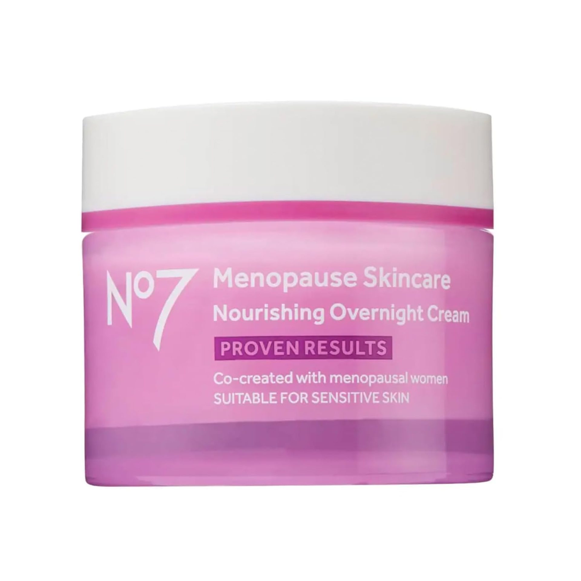 No7 Menopause Skincare Nourishing Overnight Cream – Hydrating Hyaluronic Night Cream for Dry, Sensitive Menopausal Skin – Skin Firming Lipids, Ceramides + Soy Isoflavones (50 ml) No7 Menopause Skincare Nourishing Overnight Cream – Hydrating Hyaluronic Night Cream for Dry, Sensitive Menopausal Skin – Skin Firming Lipids, Ceramides + Soy Isoflavones (50 ml)