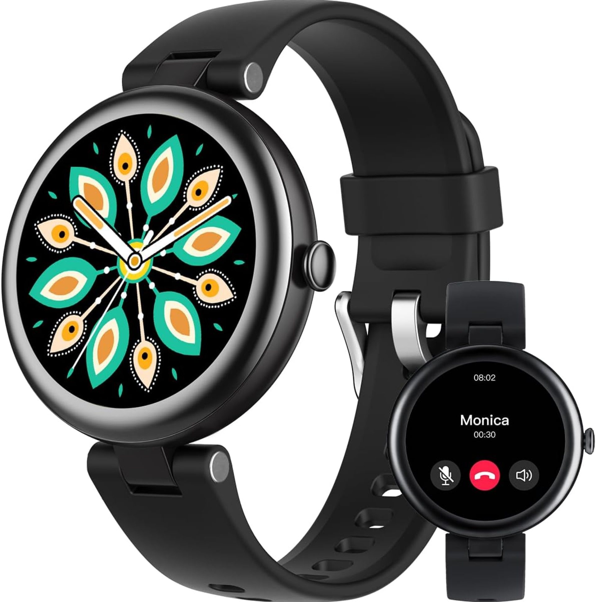 Smart Watches for Women (Make/Answer Calls) Compatible with iPhone/Android Phones, Christmas Birthday Gifts for Women Fitness Tracker with Heart Rate/Blood Oxygen Monitor Pedometer Waterproof Black Smart Watches for Women (Make/Answer Calls) Compatible with iPhone/Android Phones, Christmas Birthday Gifts for Women Fitness Tracker with Heart Rate/Blood Oxygen Monitor Pedometer Waterproof Black