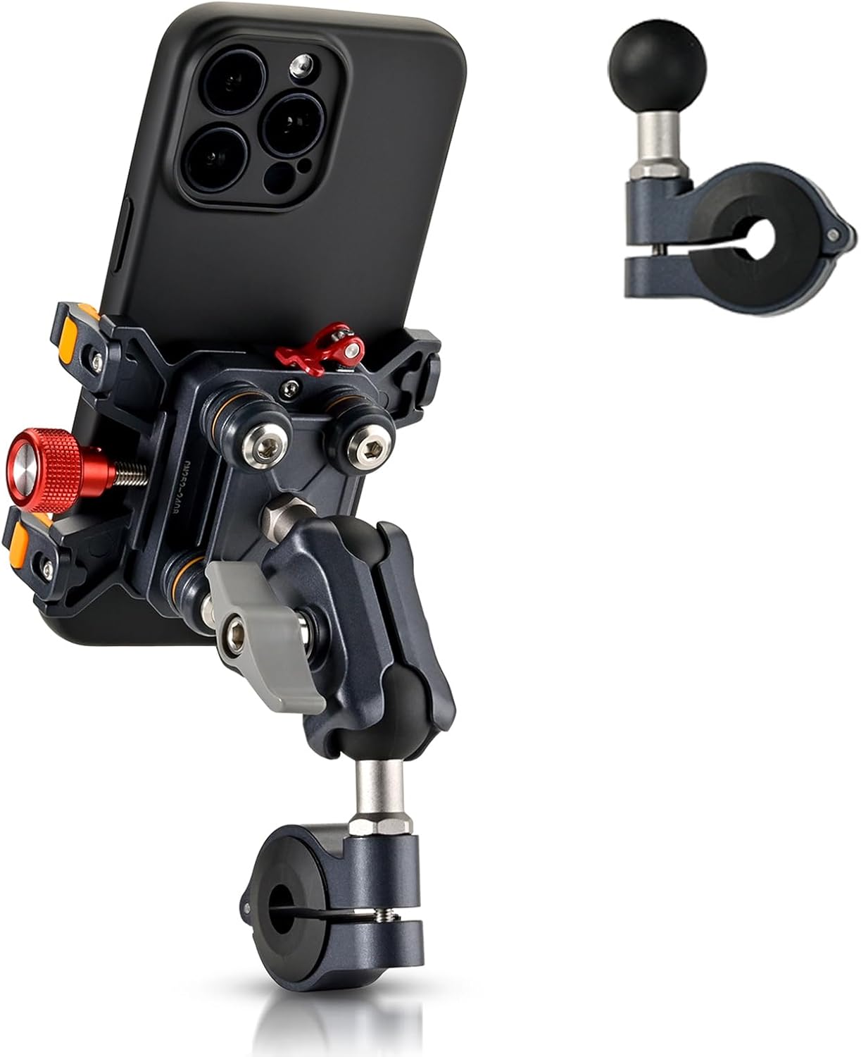 Aluminum Motorcycle Phone Mount K1 Cellphone Holder, Anti-Theft Phone Mount for Electric Motorcycle ATV Scooter Fit for 6.1″-7.2″ Phone with Vibration Dampener & High-Speed Secure Lock Aluminum Motorcycle Phone Mount K1 Cellphone Holder, Anti-Theft Phone Mount for Electric Motorcycle ATV Scooter Fit for 6.1″-7.2″ Phone with Vibration Dampener & High-Speed Secure Lock